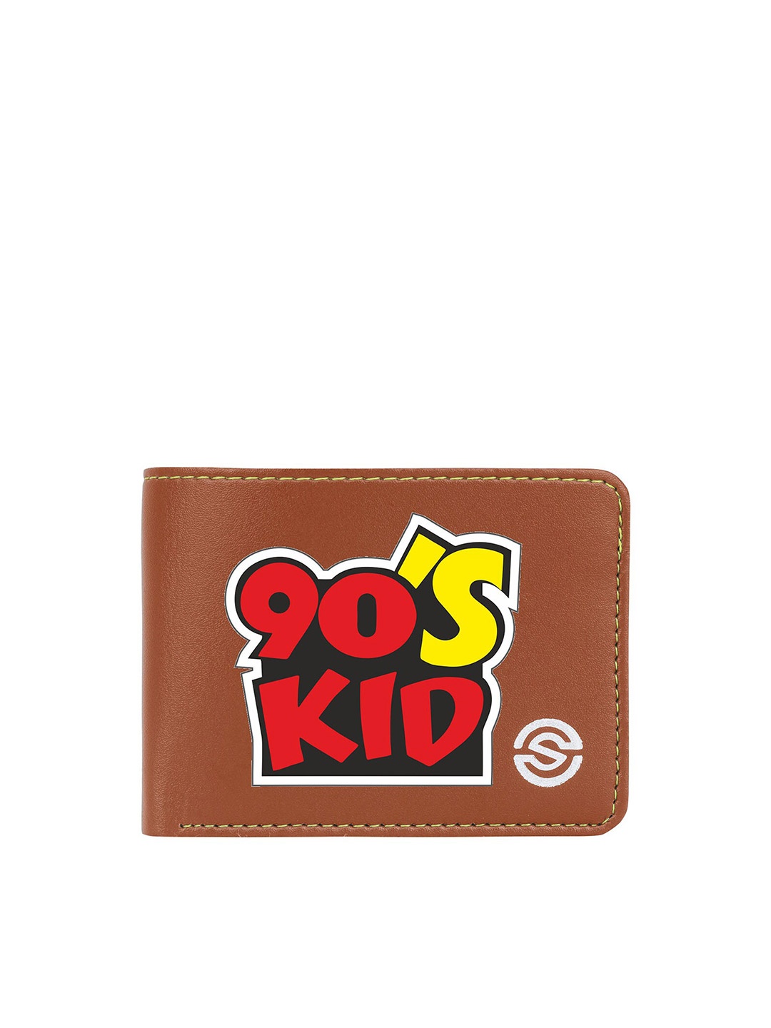 

SCHARF Men Typography Printed Two Fold Wallet, Tan