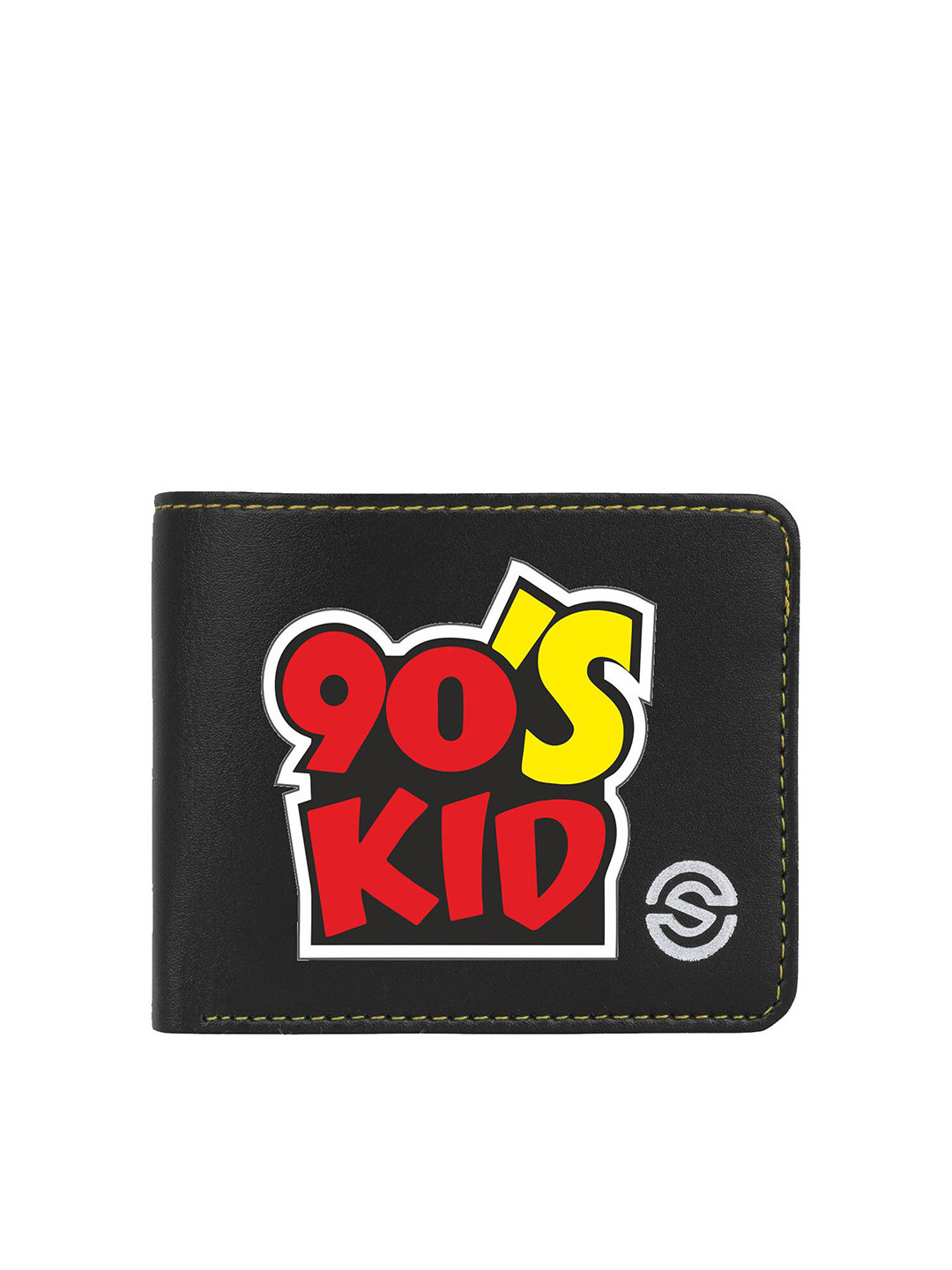 

SCHARF Men Typography Printed Vegan Leather Two Fold Wallet, Black