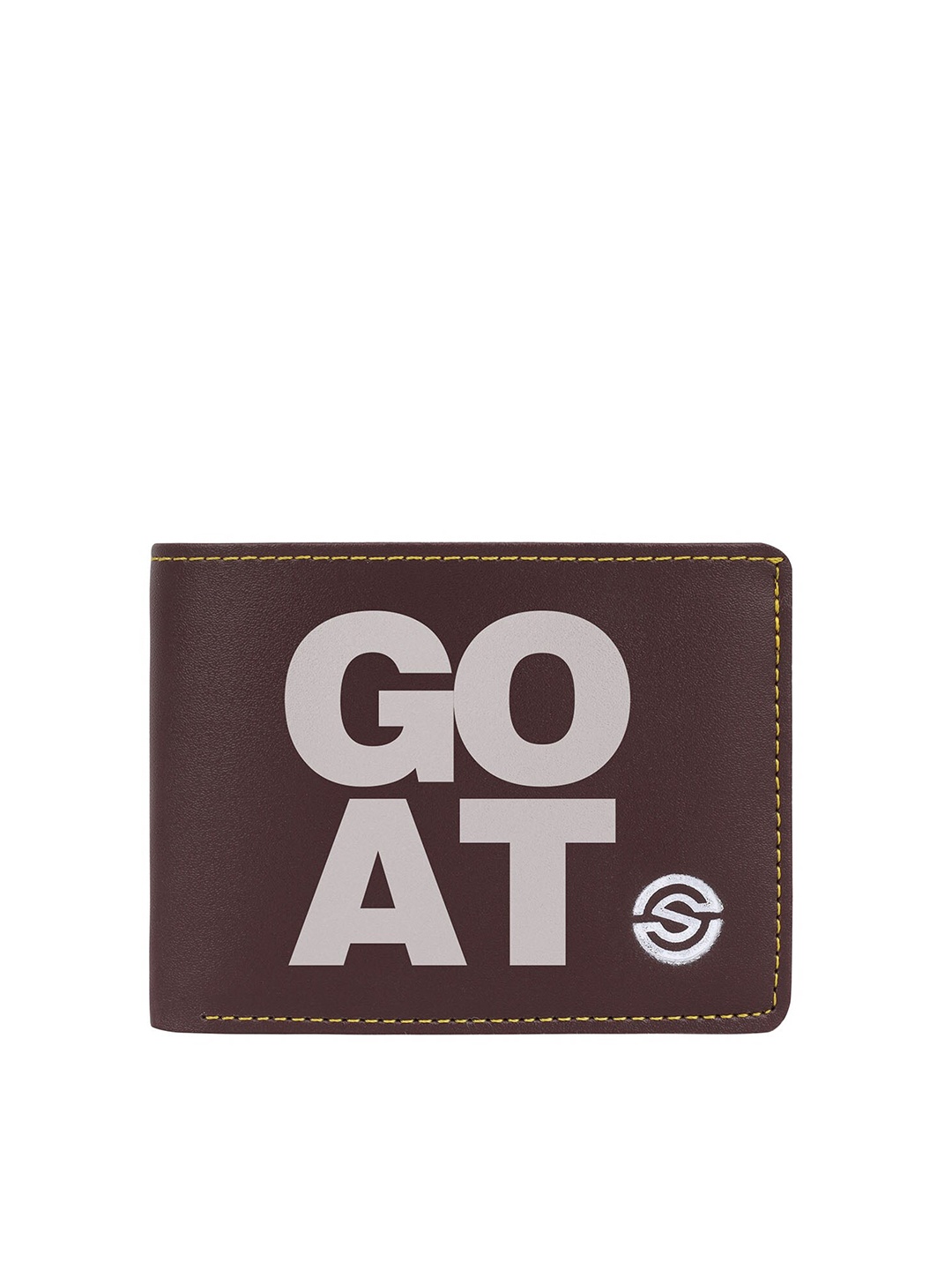 

SCHARF Men Typography Printed Vegan Leather Two Fold Wallet, Brown