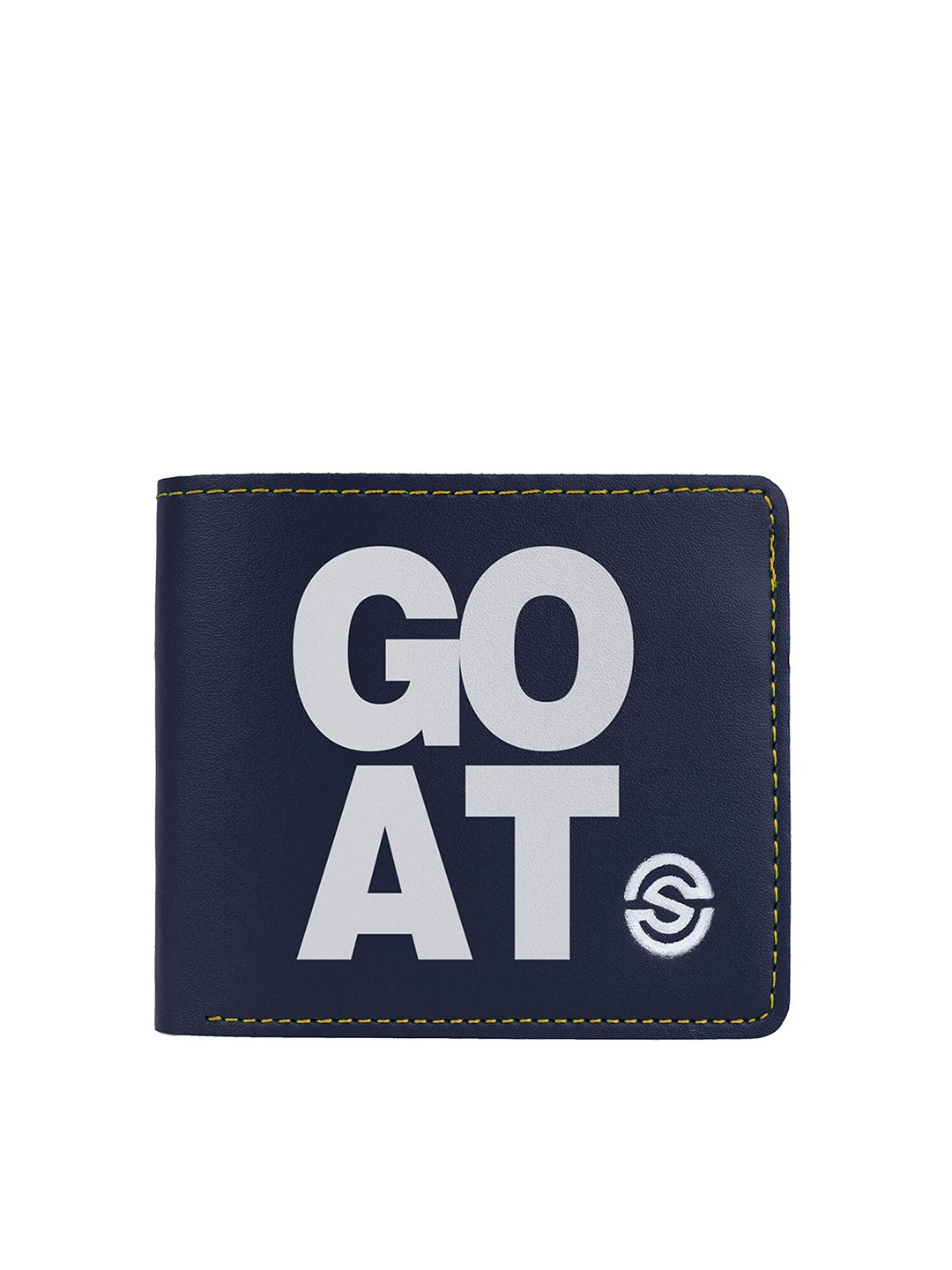 

SCHARF Men Typography Printed Vegan Leather Two Fold Wallet, Blue