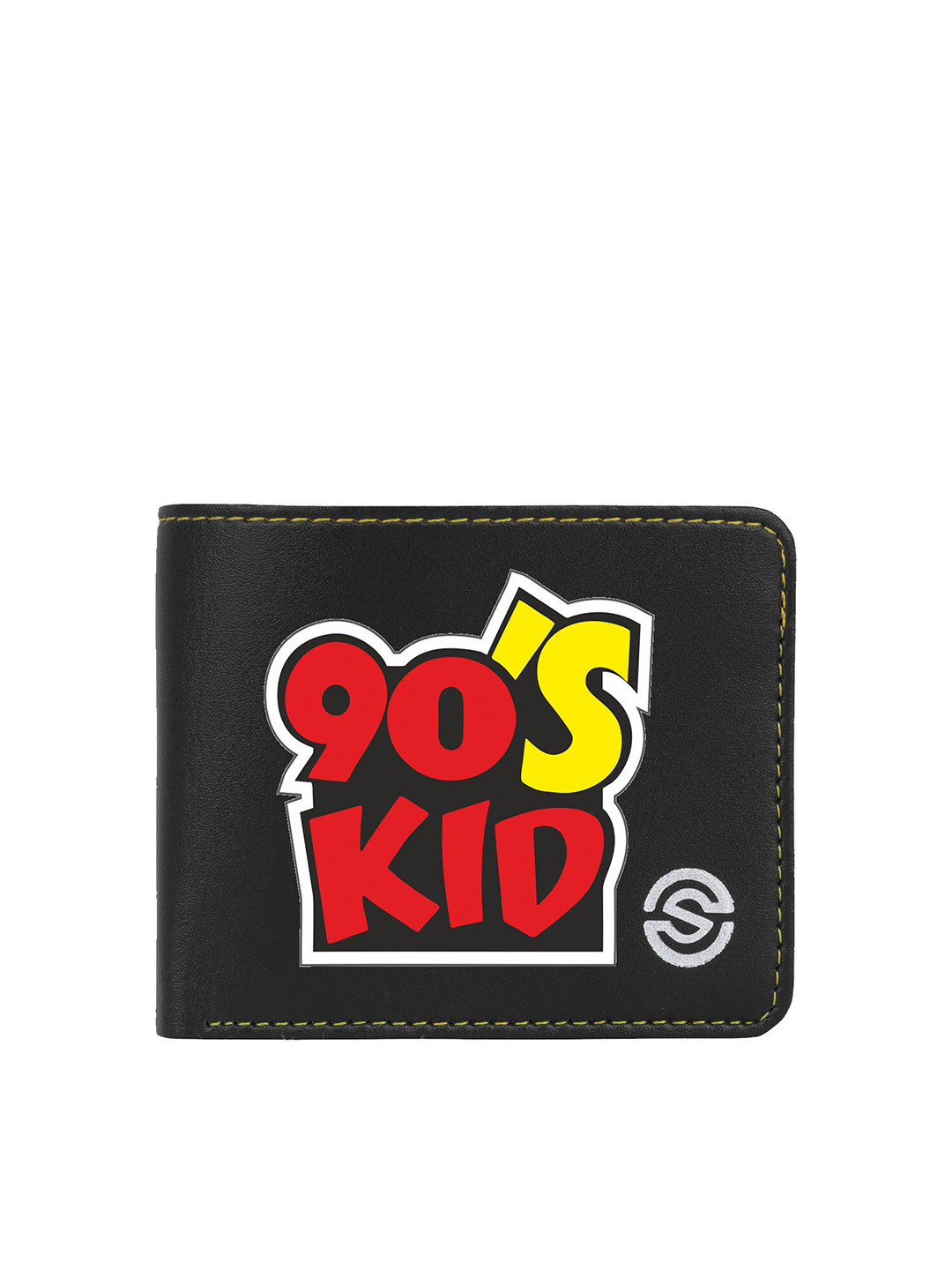 

SCHARF Men Typography Printed Vegan Leather Two Fold Wallet, Black