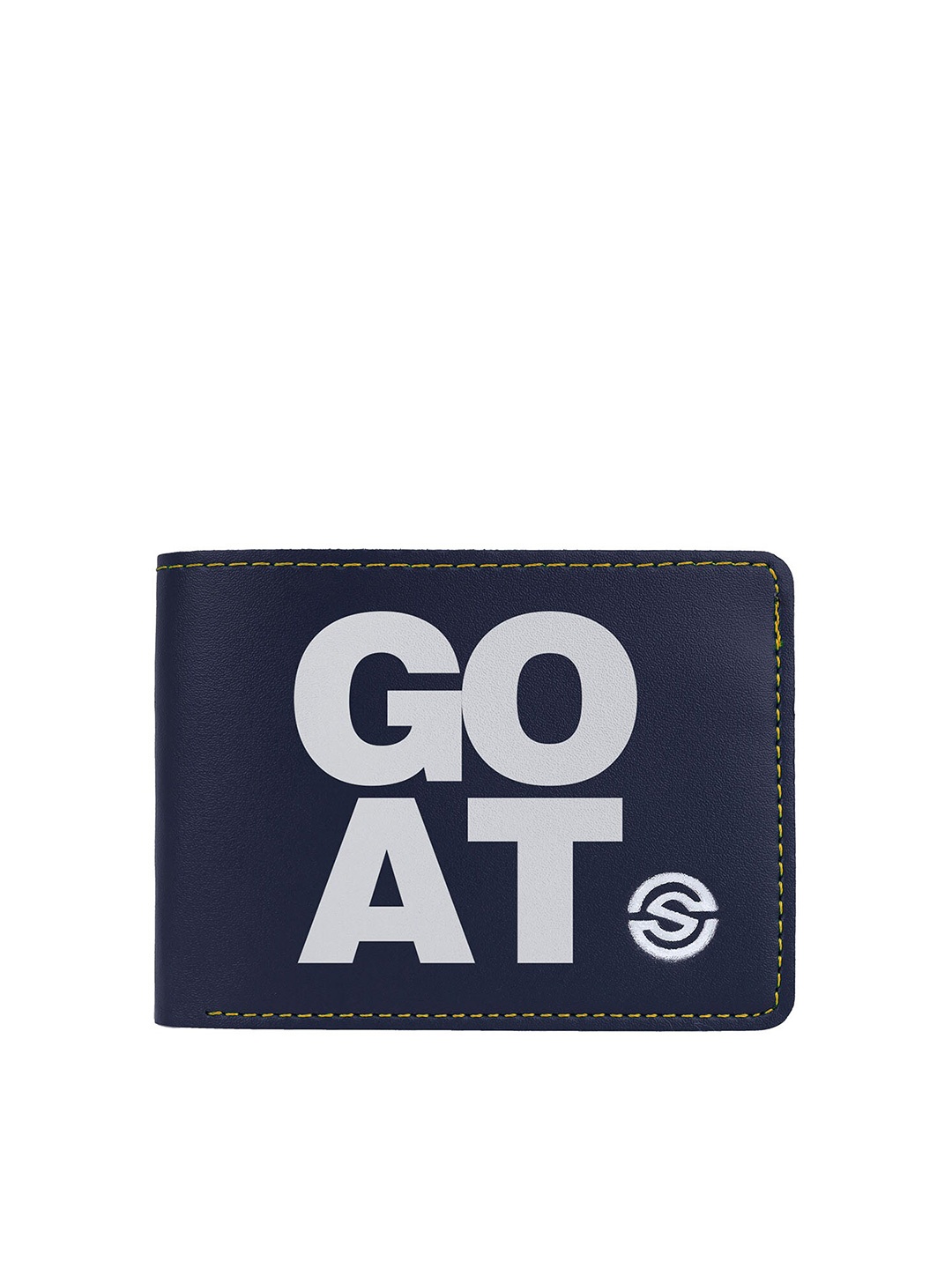 

SCHARF Men Typography Printed PU Two Fold Wallet, Blue