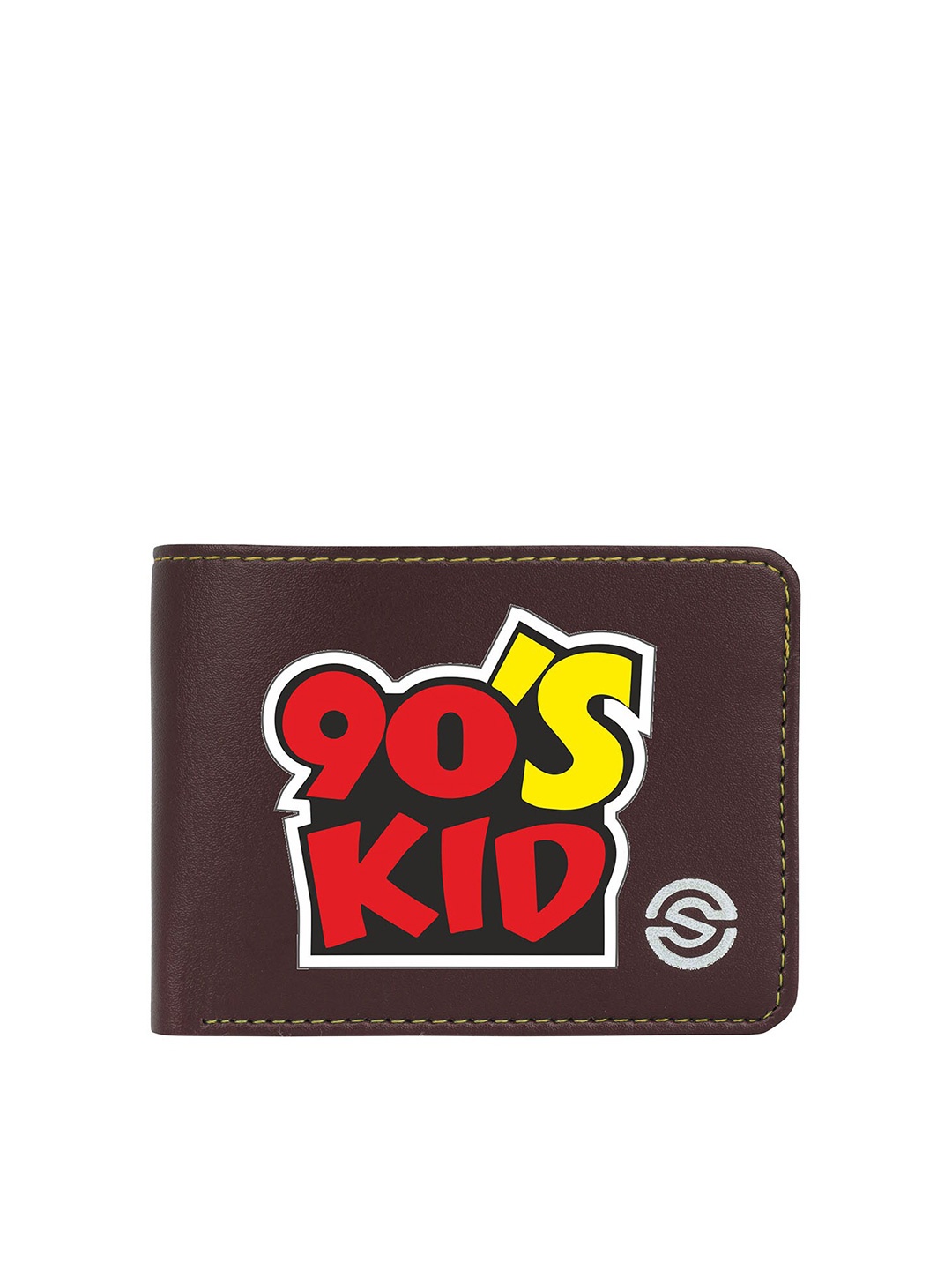 

SCHARF Men Typography Printed PU Two Fold Wallet, Brown