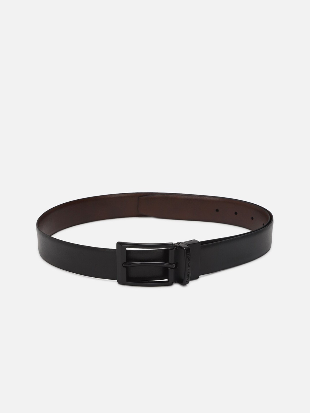 

Louis Philippe Men Reversible Leather Belt, Black
