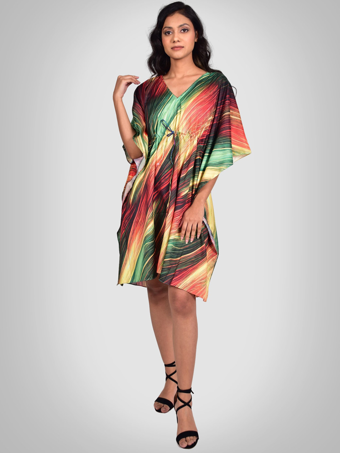 

Rajoria Instyle Women Digital Printed Cover up Dress, Red
