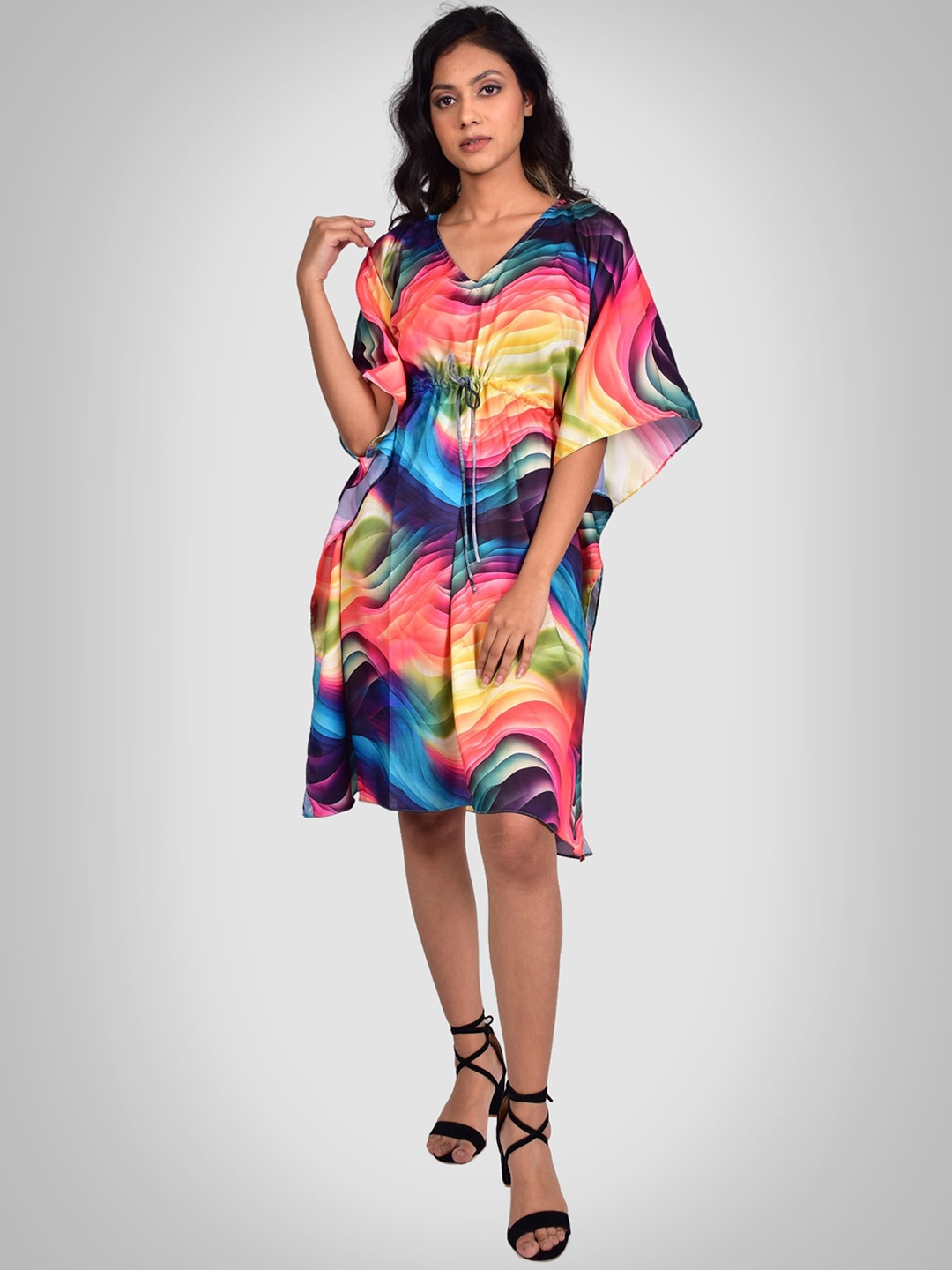 

Rajoria Instyle Women Printed Cover-Up Kaftan Dress, Blue
