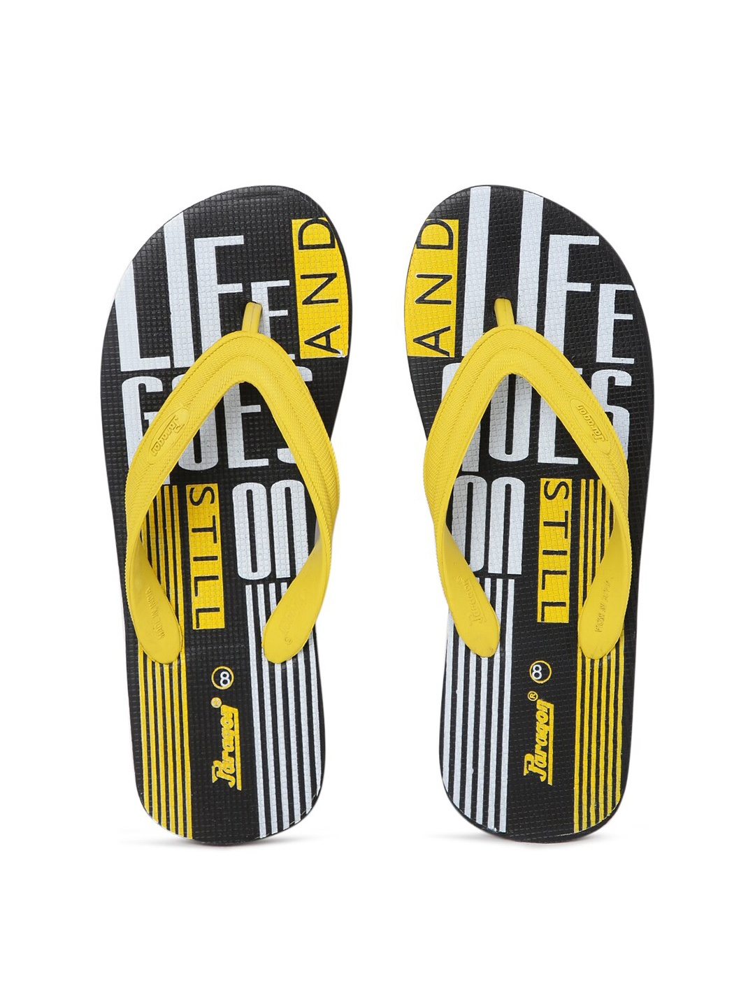 

Paragon Men Lightweight & Waterproof Hawai Flip Flops, Black