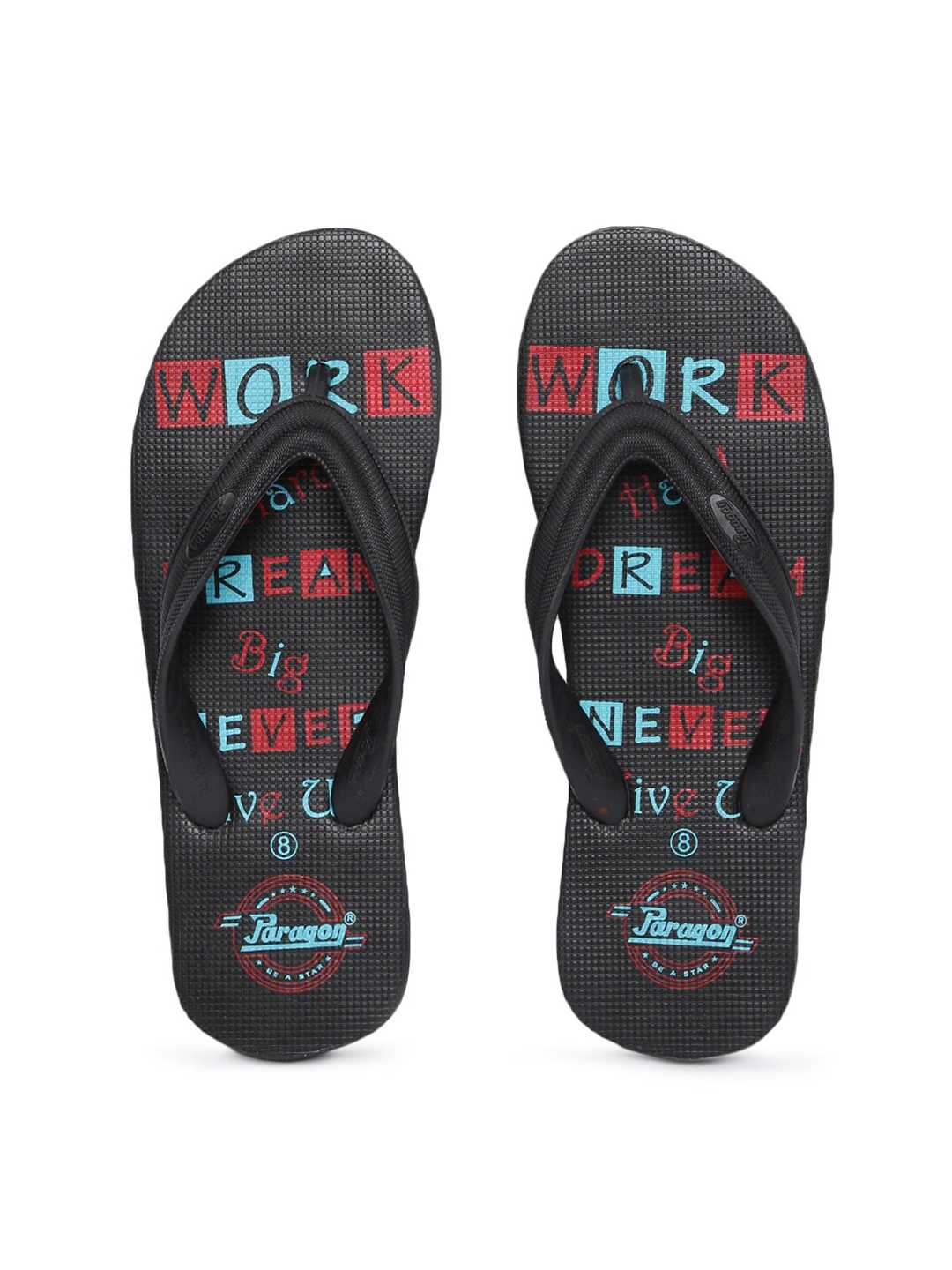 

Paragon Men Lightweight & Waterproof Hawai Flip Flops, Black