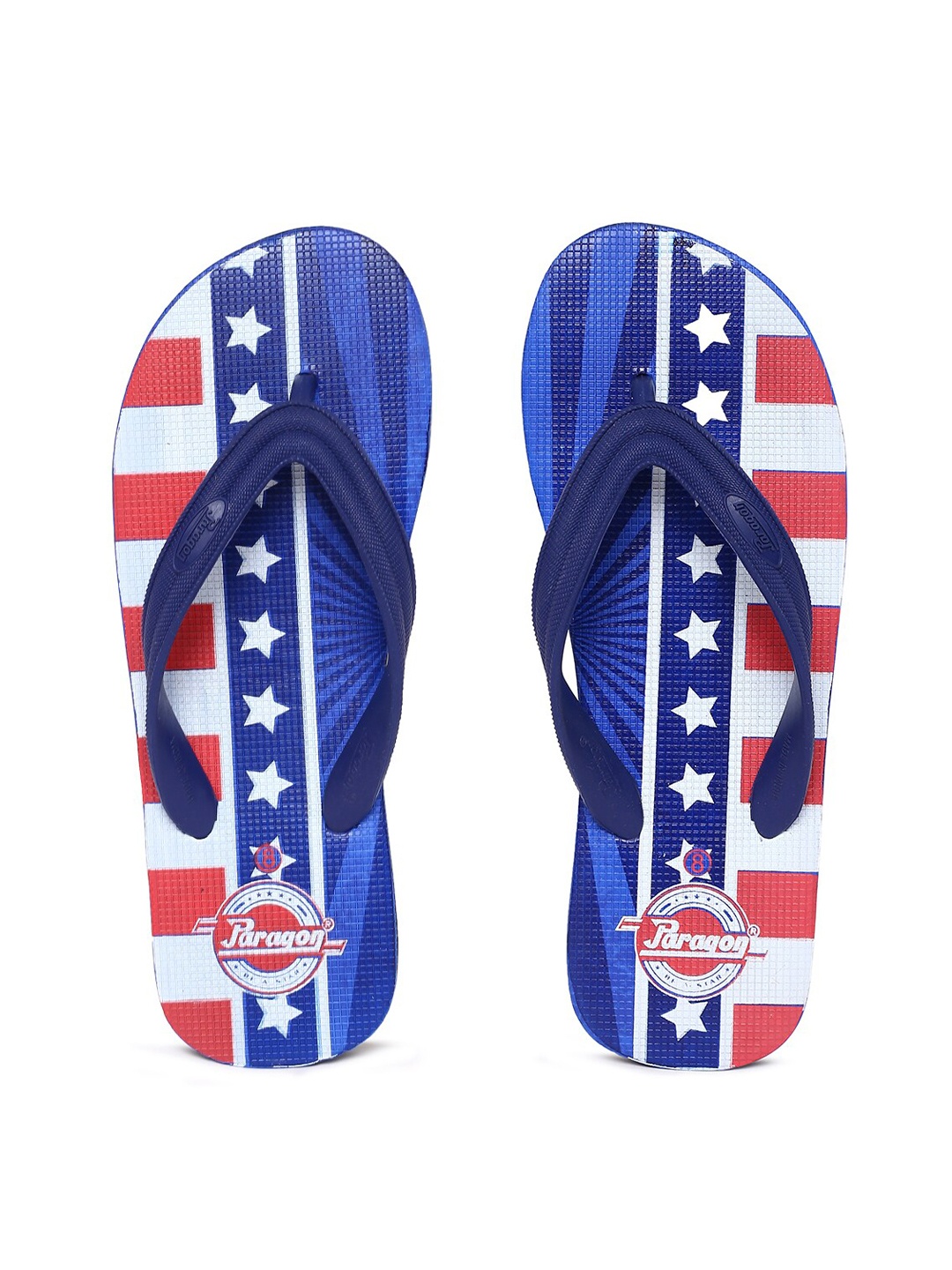 

Paragon Men Printed Rubber Thong Flip-Flops, Blue