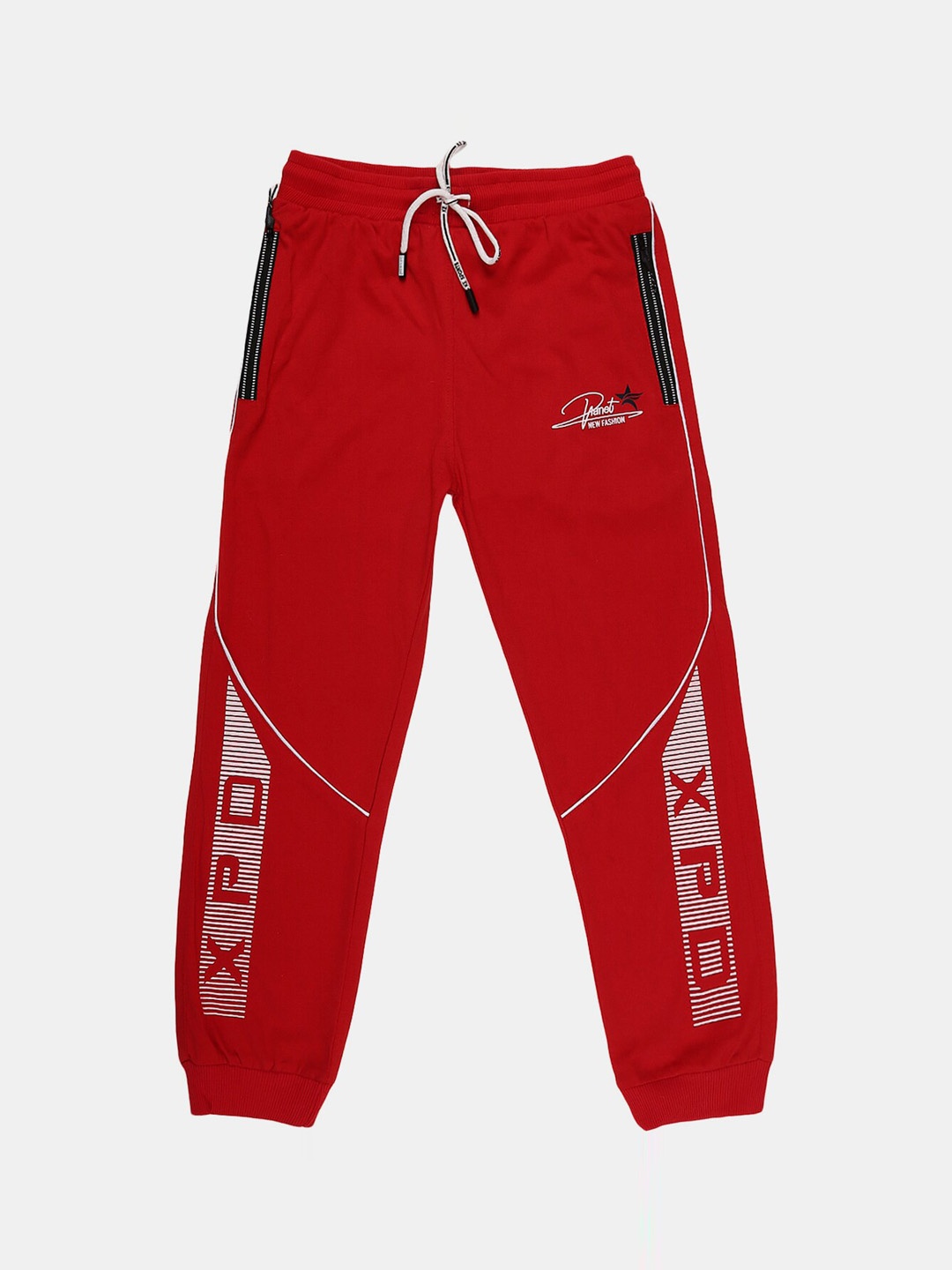 

V-Mart Boys Printed Poly Cotton Single Jersey Lounge Pant, Red