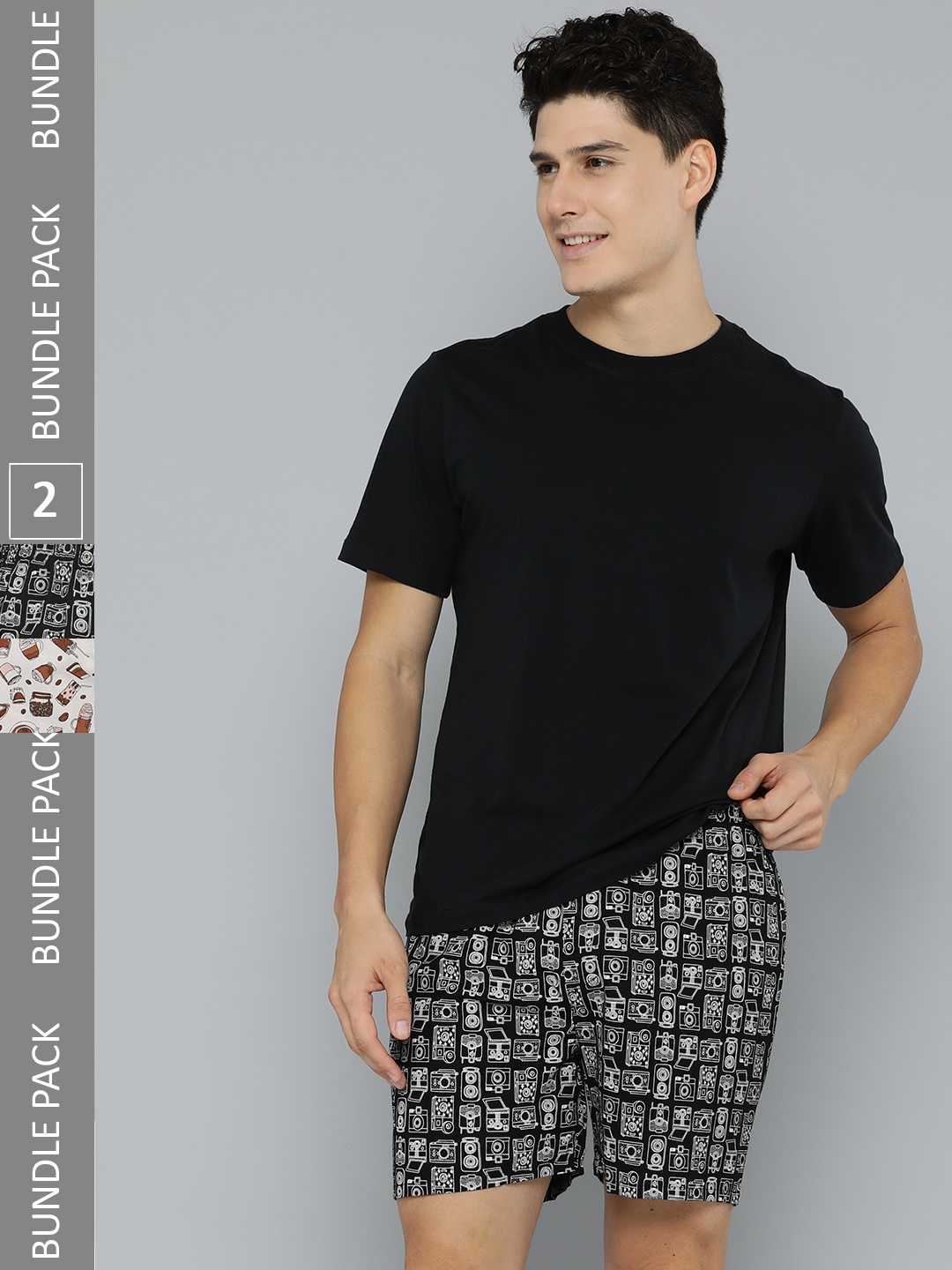 

Mast & Harbour Men Pack Of 2 Printed Pure Cotton Boxers, Multi