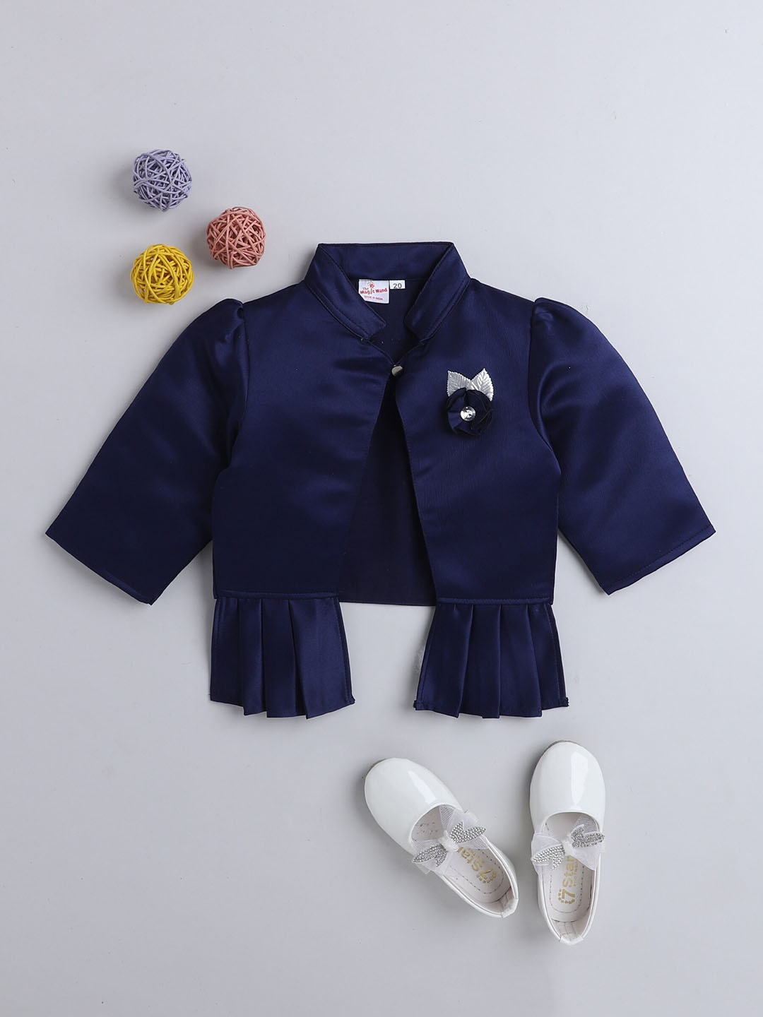 

The Magic Wand Girls Embellished Shrug, Navy blue