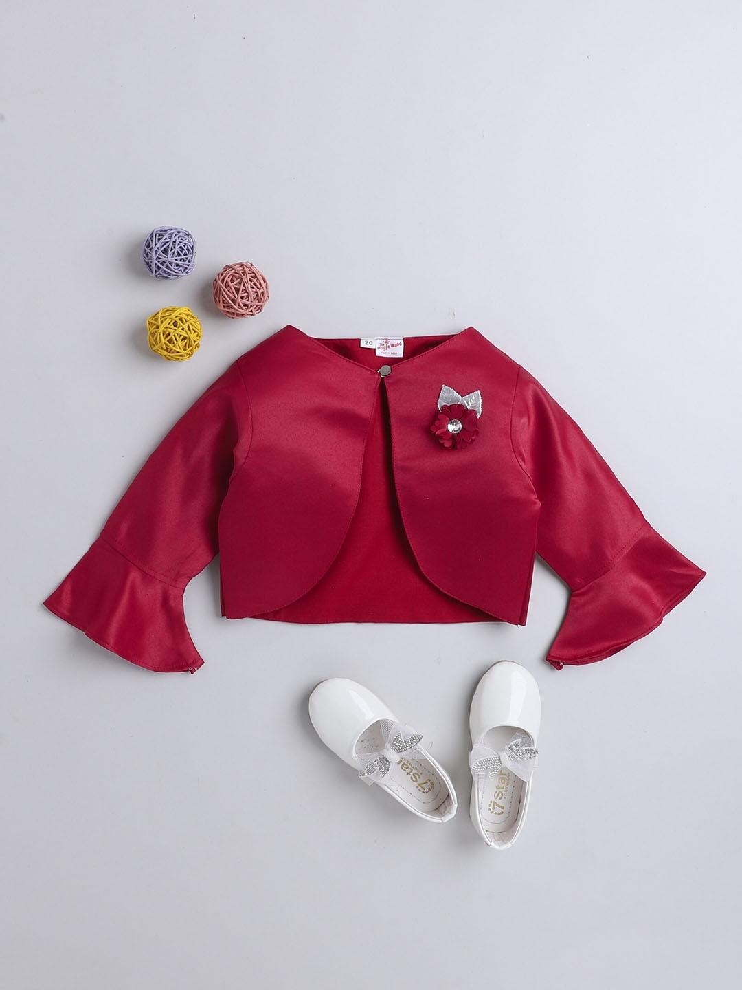 

The Magic Wand Girls Embellished Shrug, Maroon