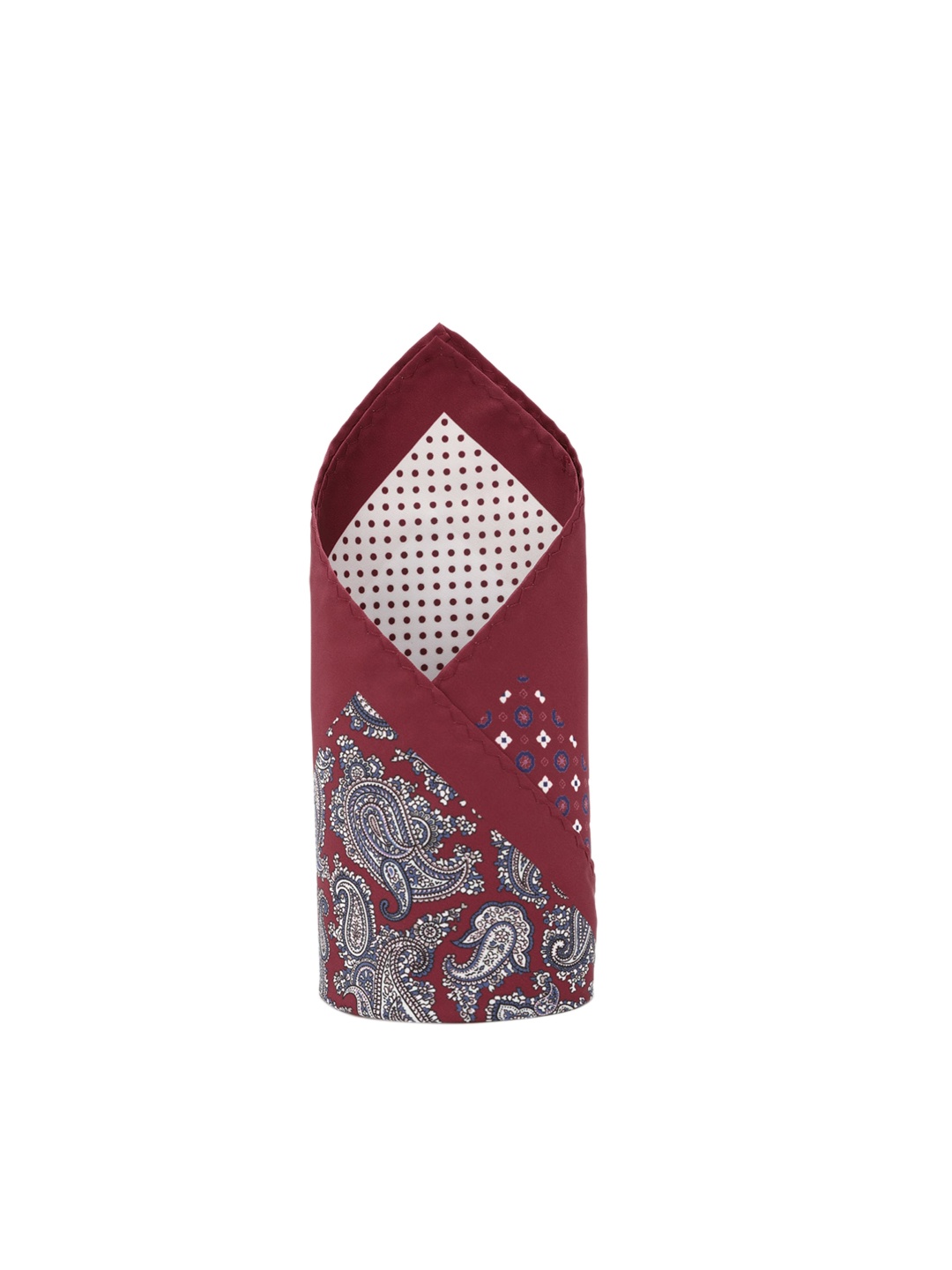

Louis Philippe Men Printed Pocket Squares, Maroon