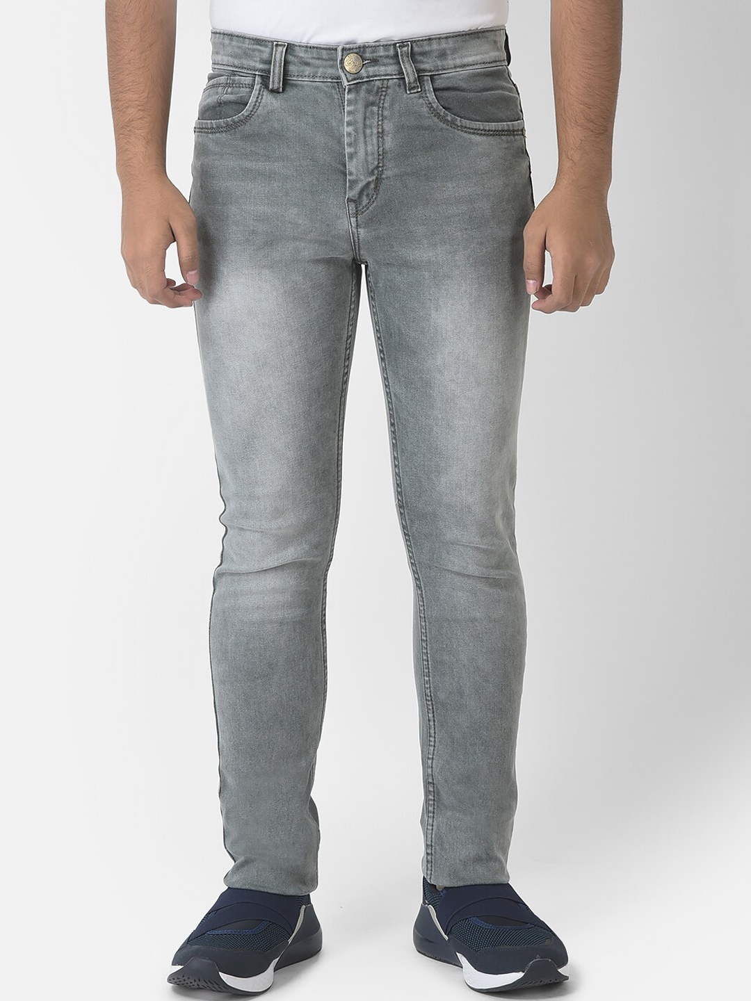 

Crimsoune Club Boys Urban Slim Slim Fit Heavy Fade Jeans, Grey