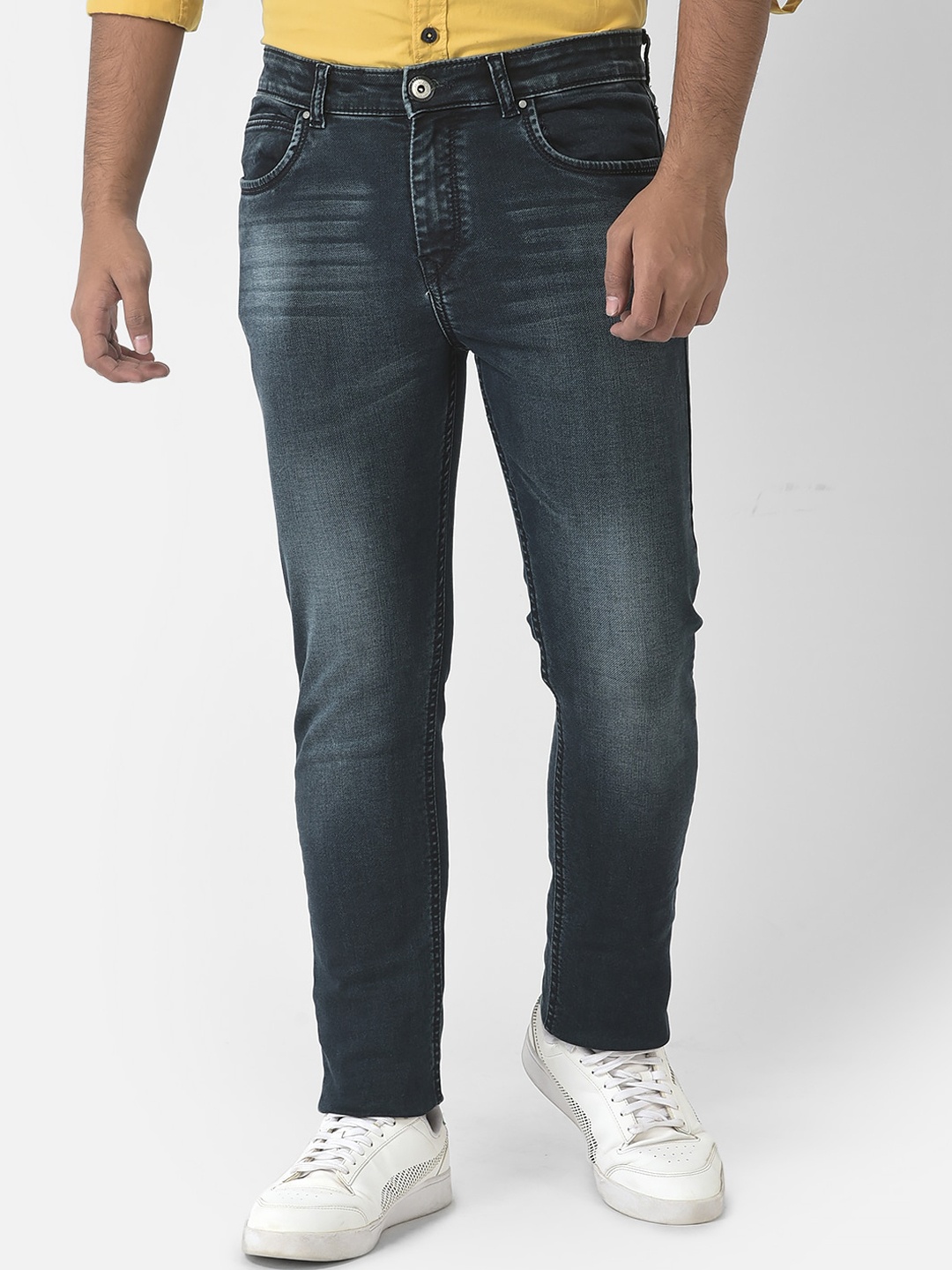 

Crimsoune Club Boys Urban Slim Slim Fit Low Distress Heavy Fade Jeans, Blue