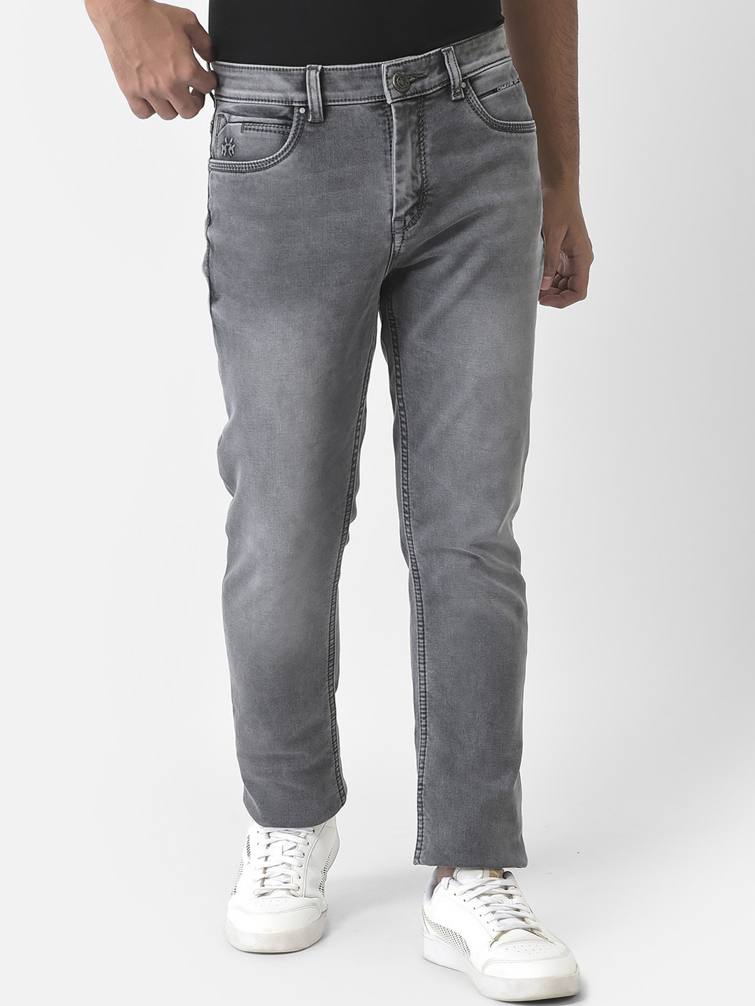 

Crimsoune Club Boys Cotton Urban Slim Heavy Fade Jeans, Grey