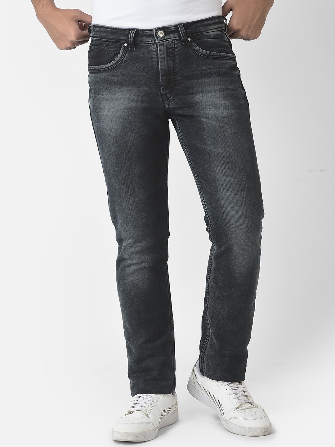 

Crimsoune Club Boys Cotton Urban Slim Light Fade Jeans, Grey
