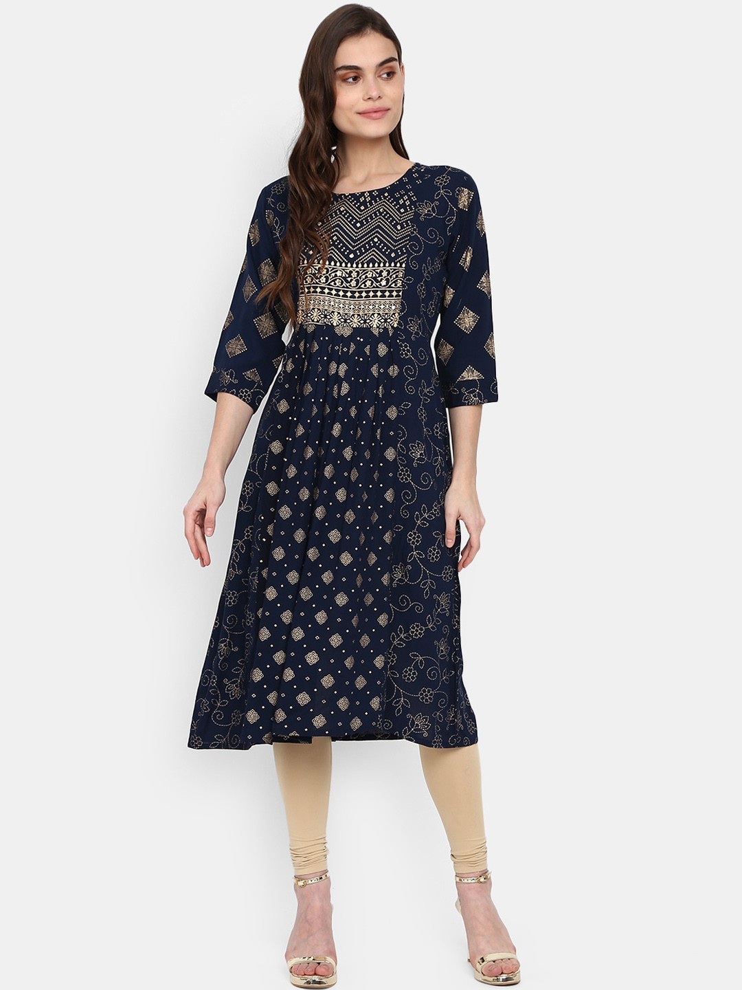 

V-Mart Women Ethnic Motifs Printed Kurta, Blue