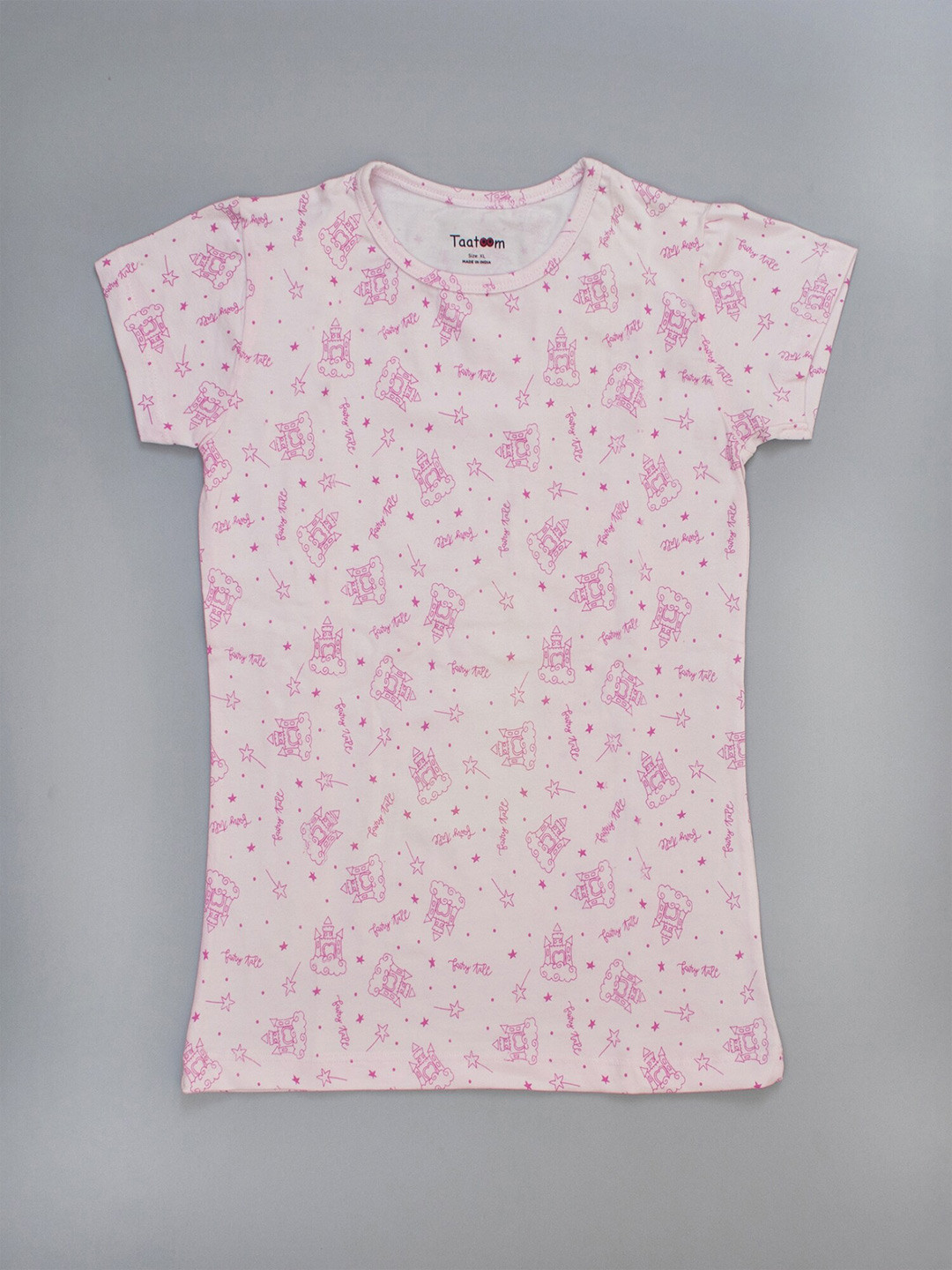 

Taatoom Girls Printed T-shirt, Pink