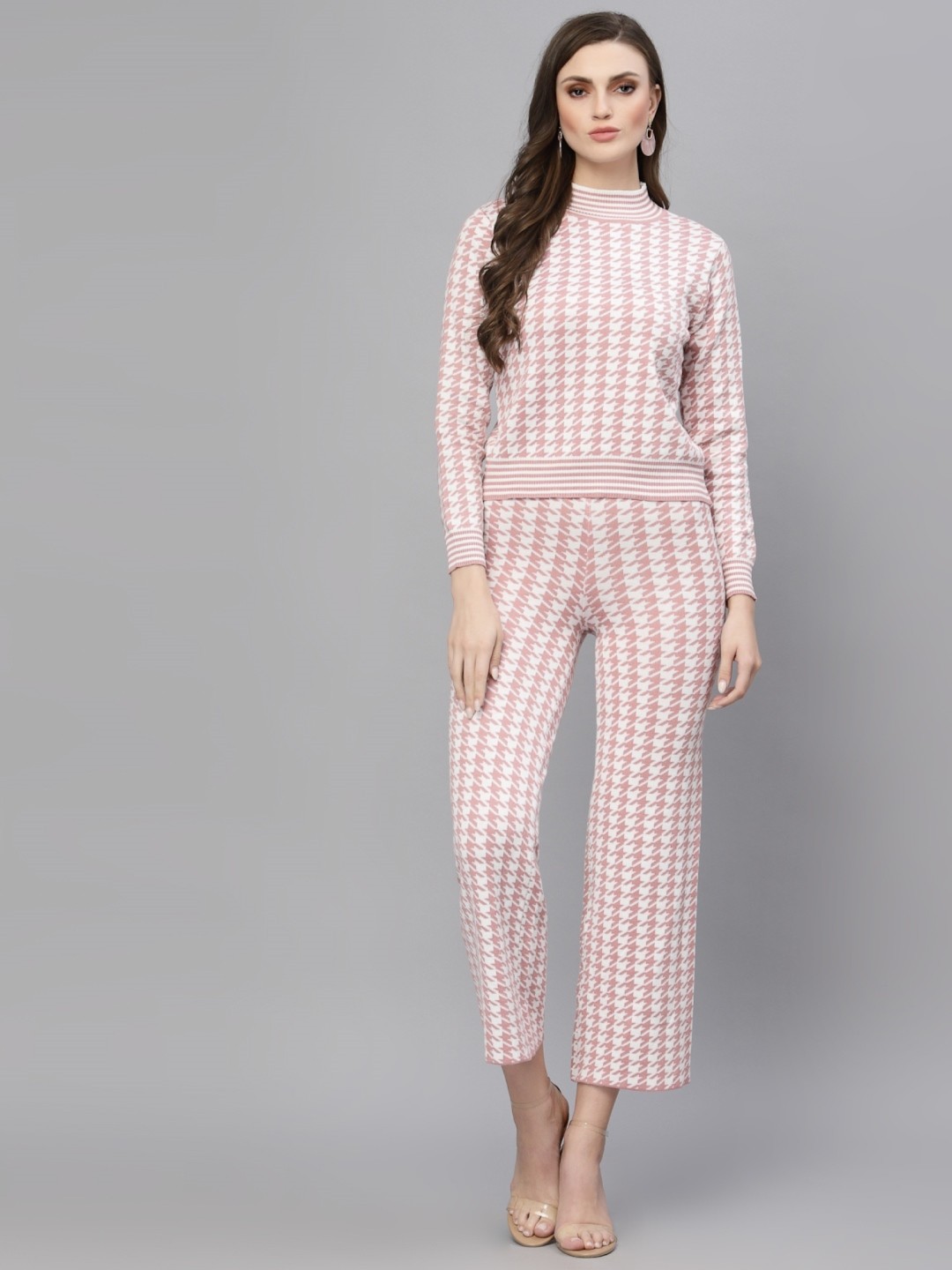 

Mafadeny Women Top with Palazzo Co-ord Set, Peach