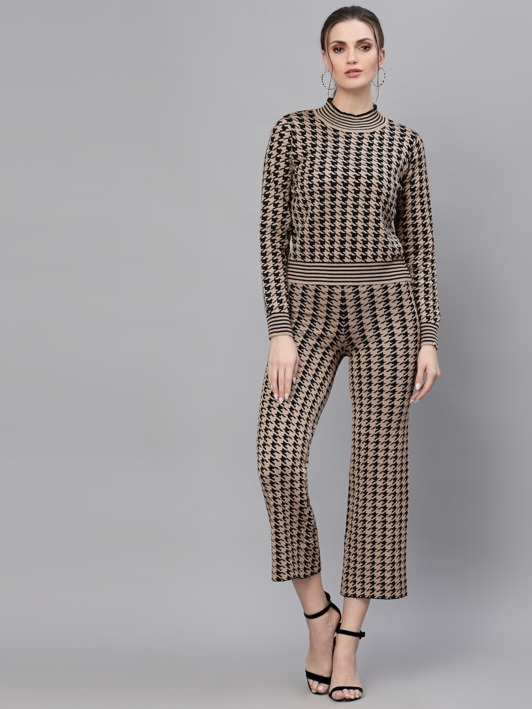 

Mafadeny Women Sweater with Palazzos, Khaki