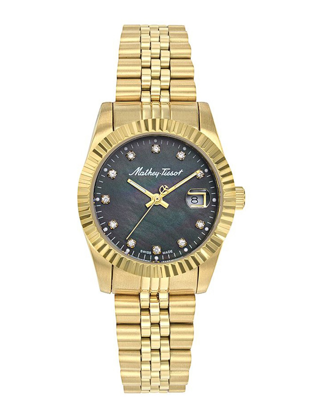 

Mathey-Tissot Women Swiss Made Black Dial Analog Watch D910PN