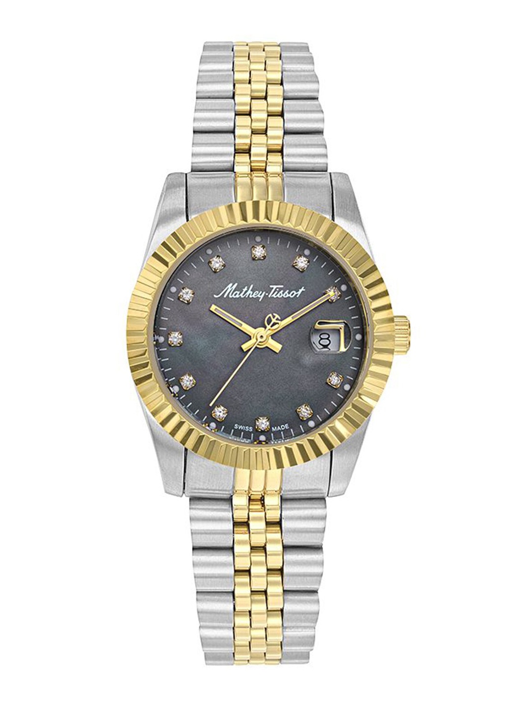

Mathey-Tissot Women Swiss Made Quartz Analog Black Dial Watch D910BN