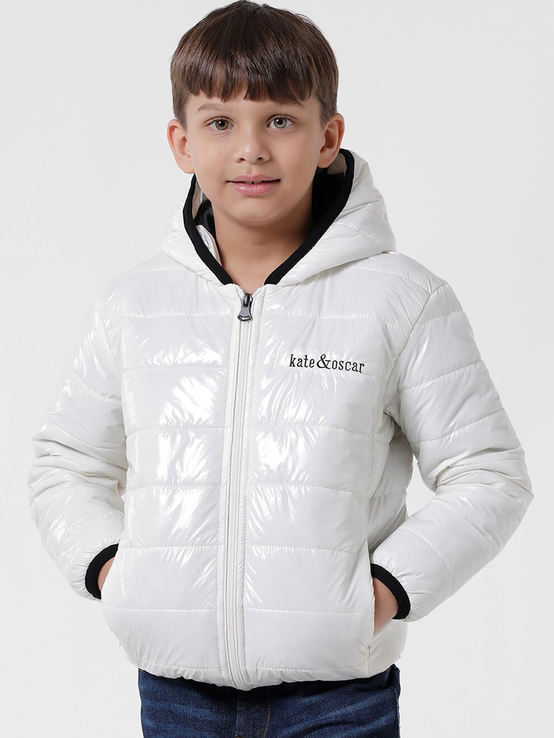 

KATE & OSCAR Boys Windcheater Padded Jacket, White