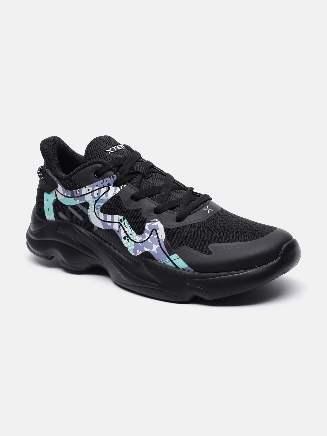 

Xtep Men Printed Sneakers, Black