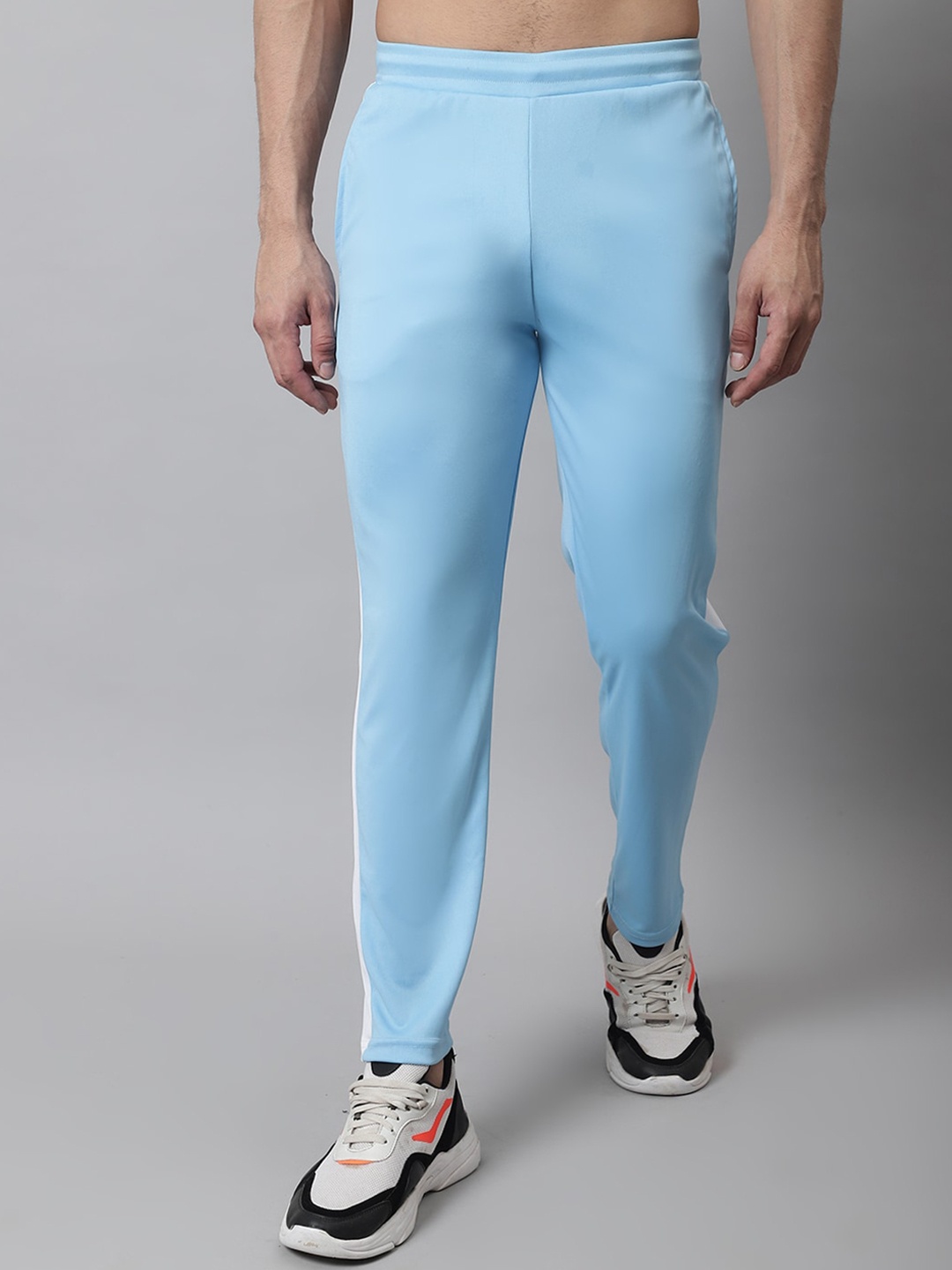 

JAINISH Men Slim-Fit Track Pants, Turquoise blue