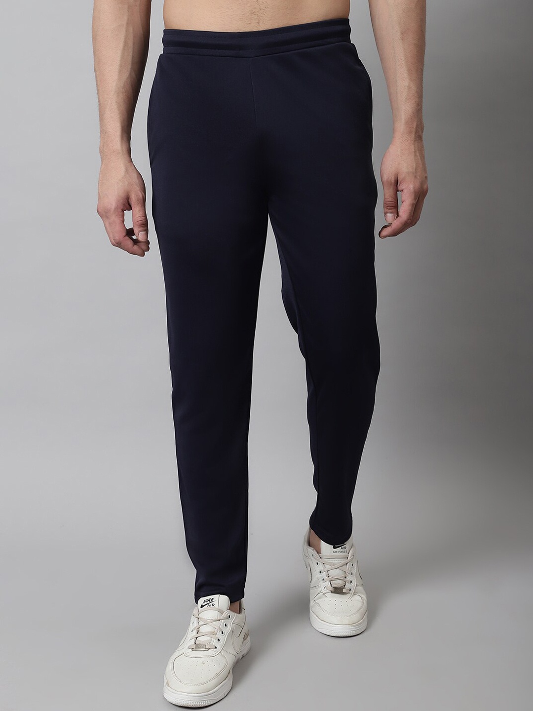 

JAINISH Men Slim-Fit Track Pants, Navy blue