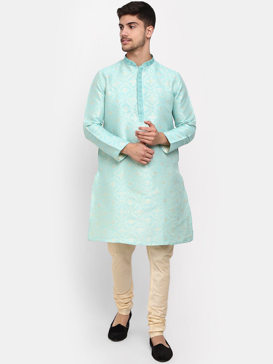 

V-Mart Men Blue Kurta with Pyjamas