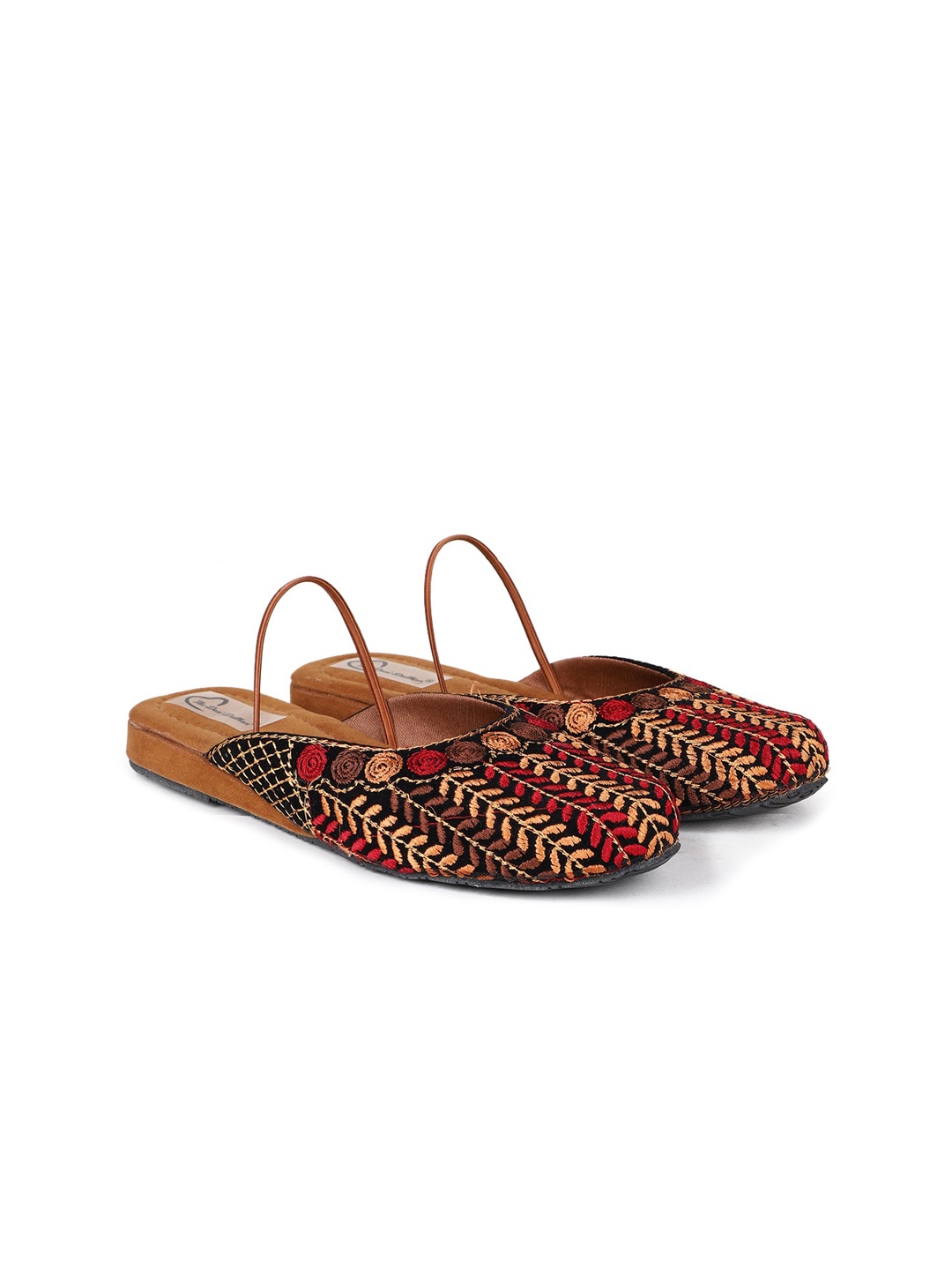 

The Desi Dulhan Women Embroidered Ethnic Mules Flats, Black