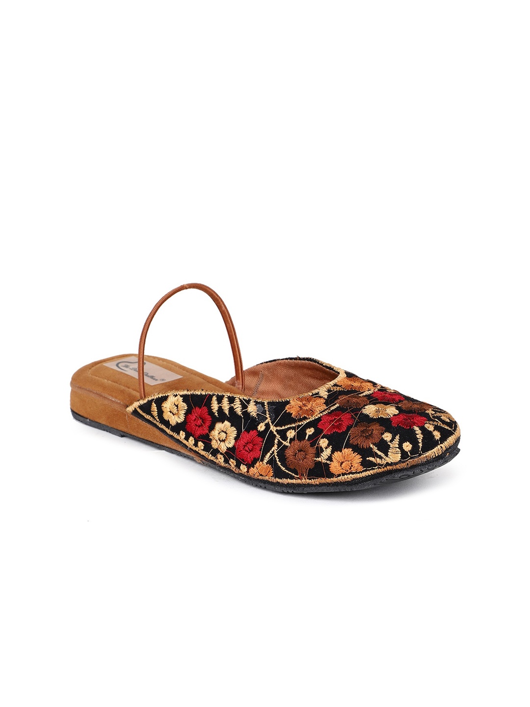 

The Desi Dulhan Women Mules with Embroidered Flats, Black