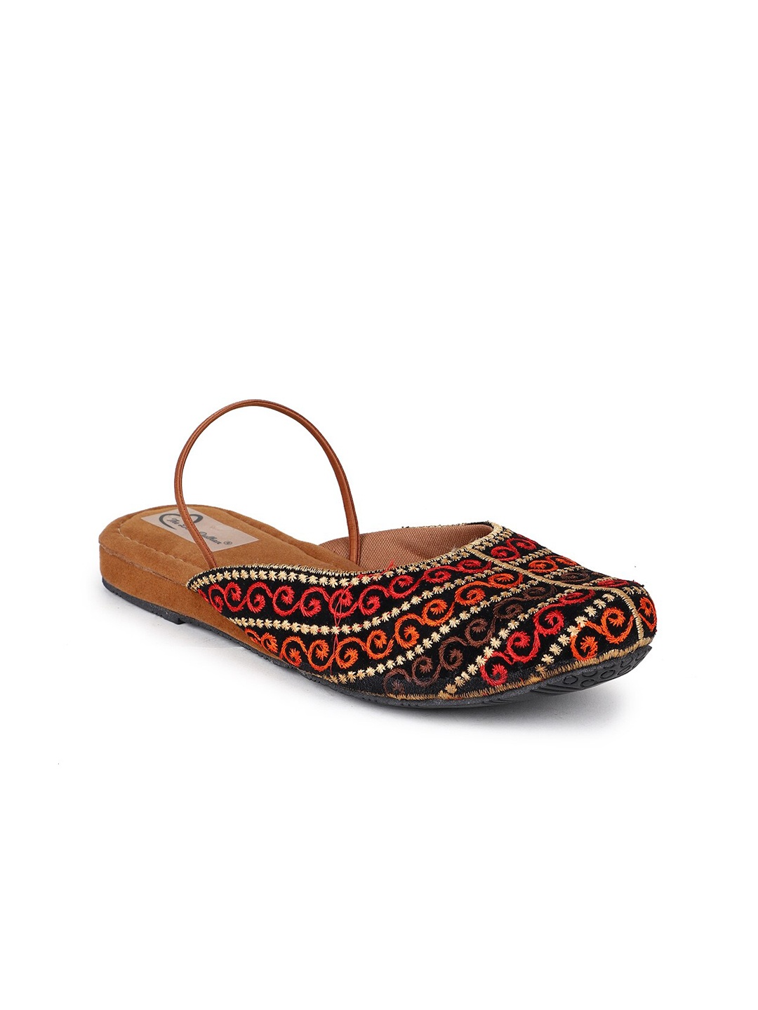 

The Desi Dulhan Women Mules with Embroidered Flats, Black