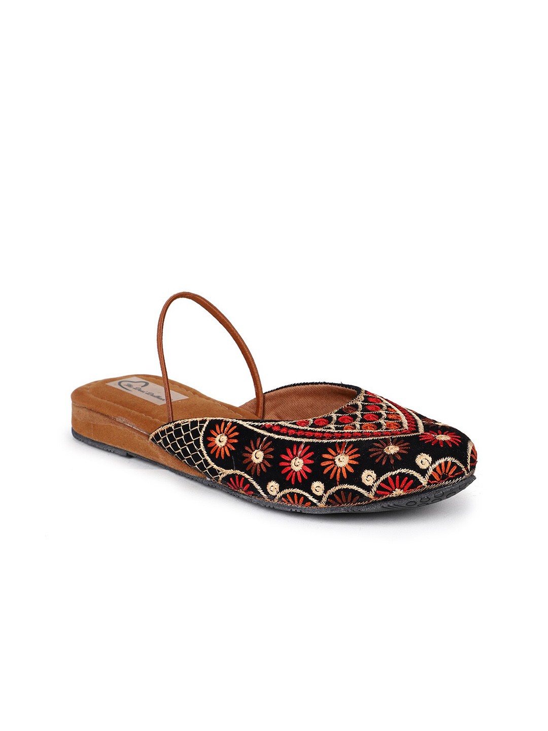 

The Desi Dulhan Women Mules with Embroidered Flats, Black