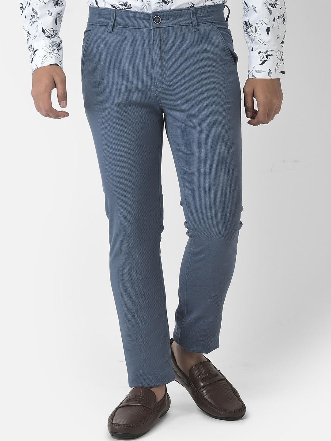 

Crimsoune Club Boys Relaxed Cotton Chinos Trousers, Blue