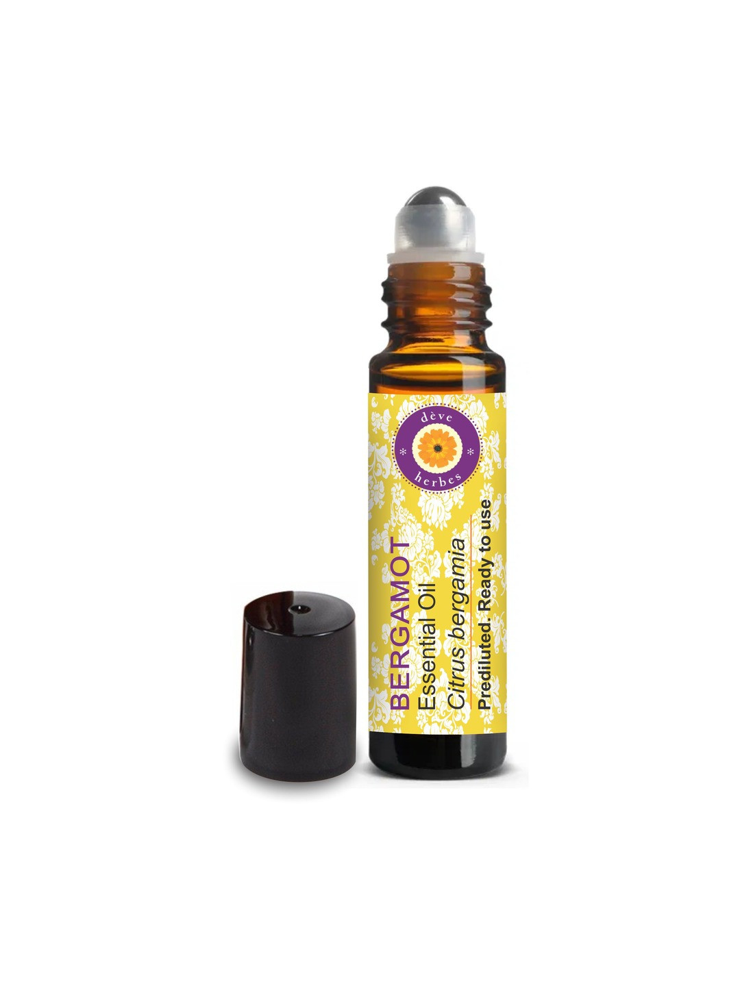 

Deve Herbes Pre Diluted Ready To Use Bergamot Essential Oil Roll-On - 10 ml, Yellow