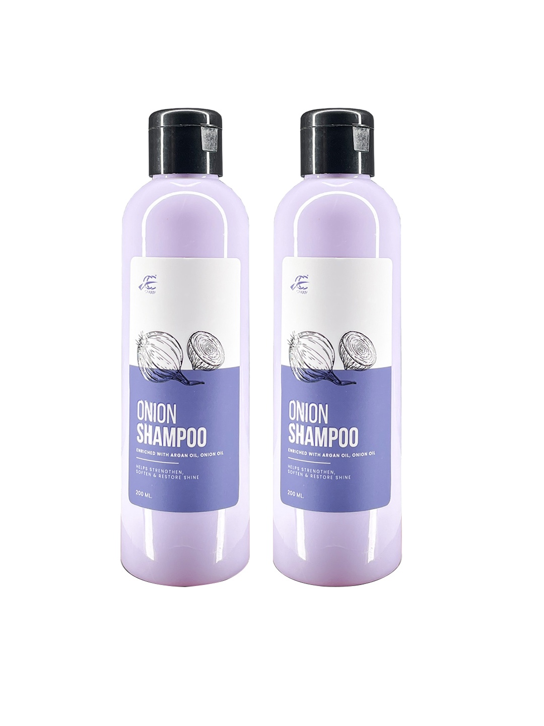 

Craggy Cosmetic Set of 2 Onion Shampoo with Argan Oil - 200 ml each, Violet