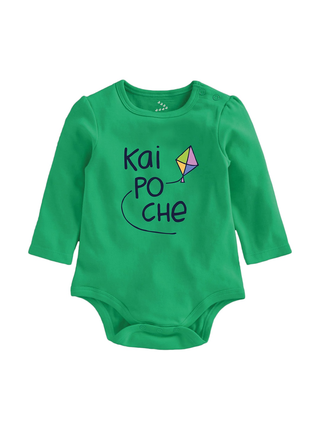 

Zeezeezoo Kids Printed Cotton Bodysuit, Green