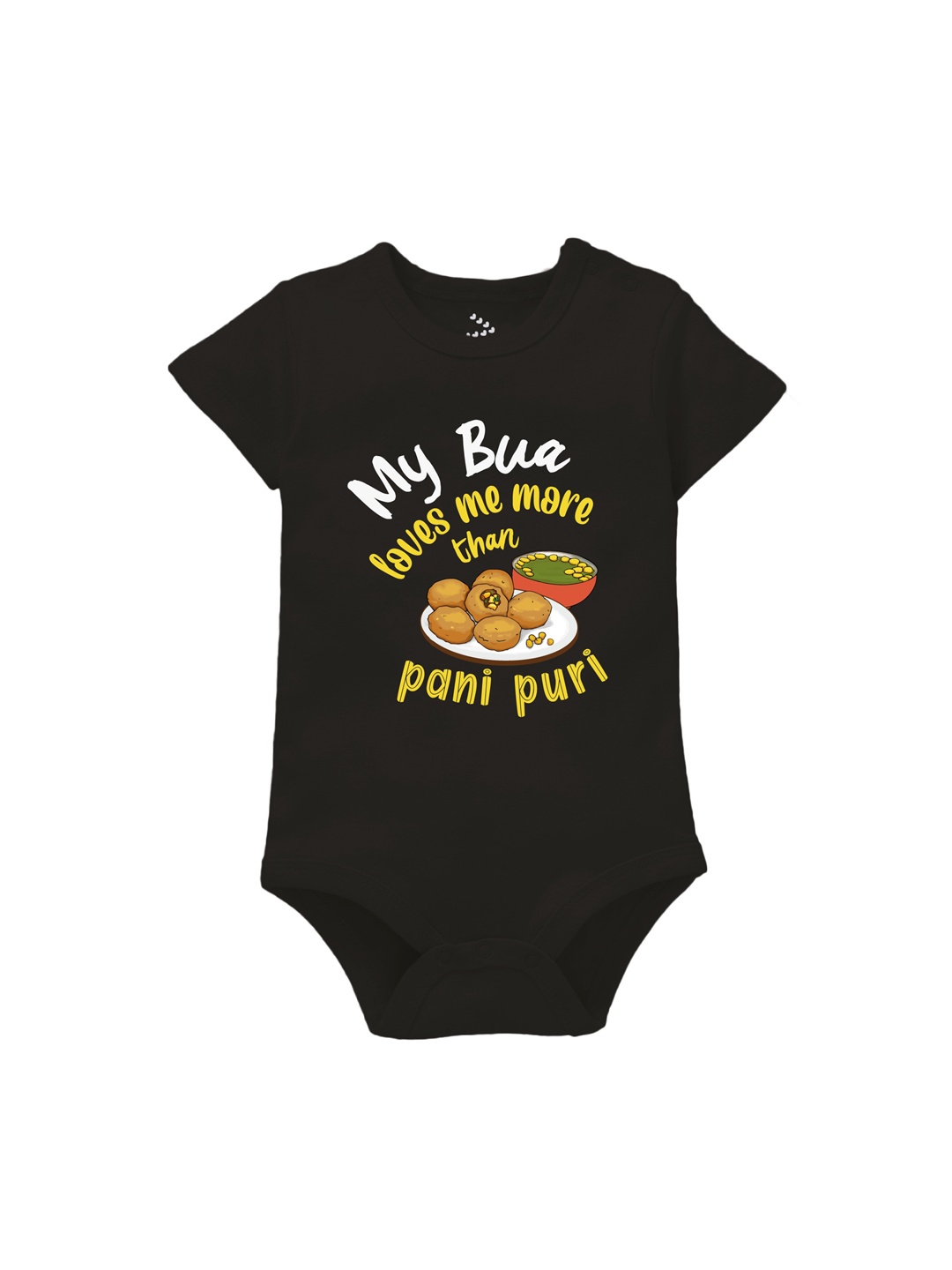 

Zeezeezoo Kids Bua Printed Cotton Bodysuit, Black