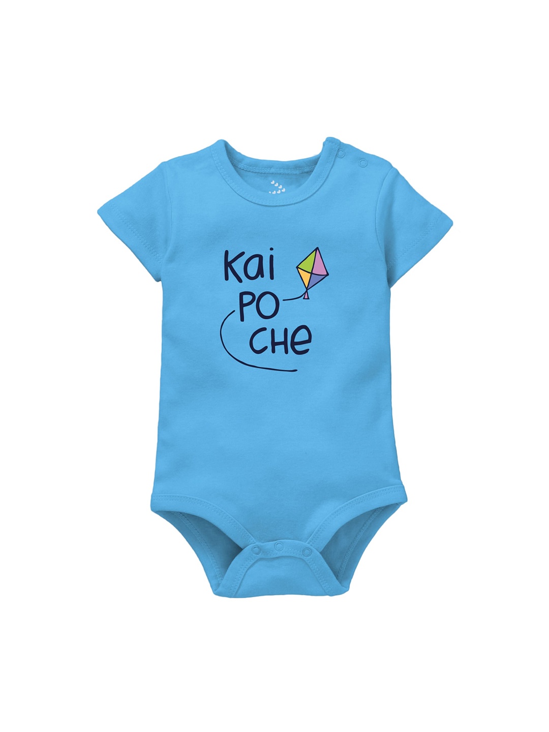 

Zeezeezoo Kids Kai Po Che Printed Cotton Bodysuit, Blue