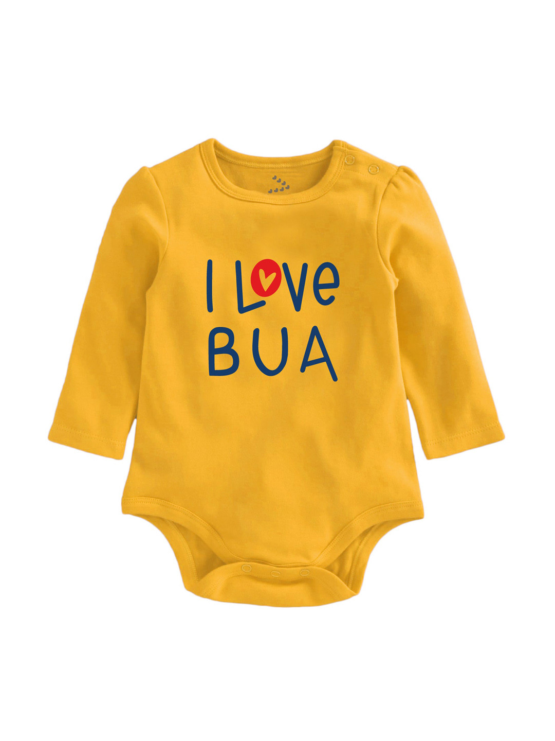 

Zeezeezoo Kids Love Bua Printed Cotton Bodysuit, Yellow