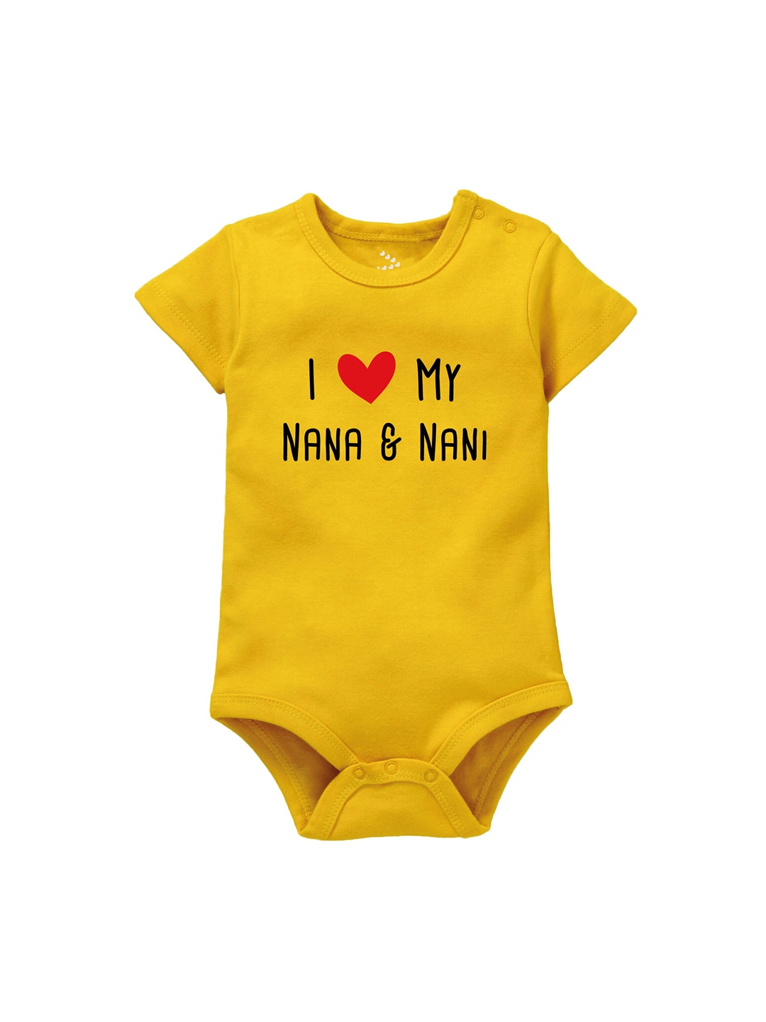 

Zeezeezoo Kids Nani Nani Printed Cotton Bodysuit, Yellow
