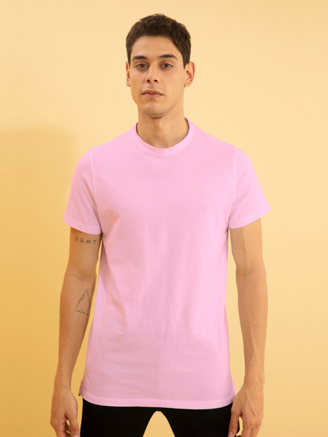 

Snitch Men Cotton T-shirt, Pink