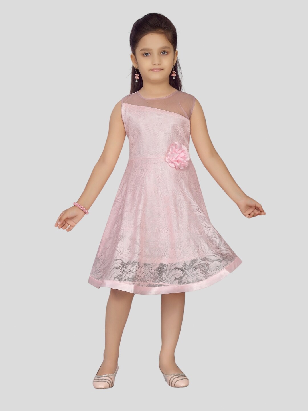 

Aarika Floral Fit And Flare Dress, Pink