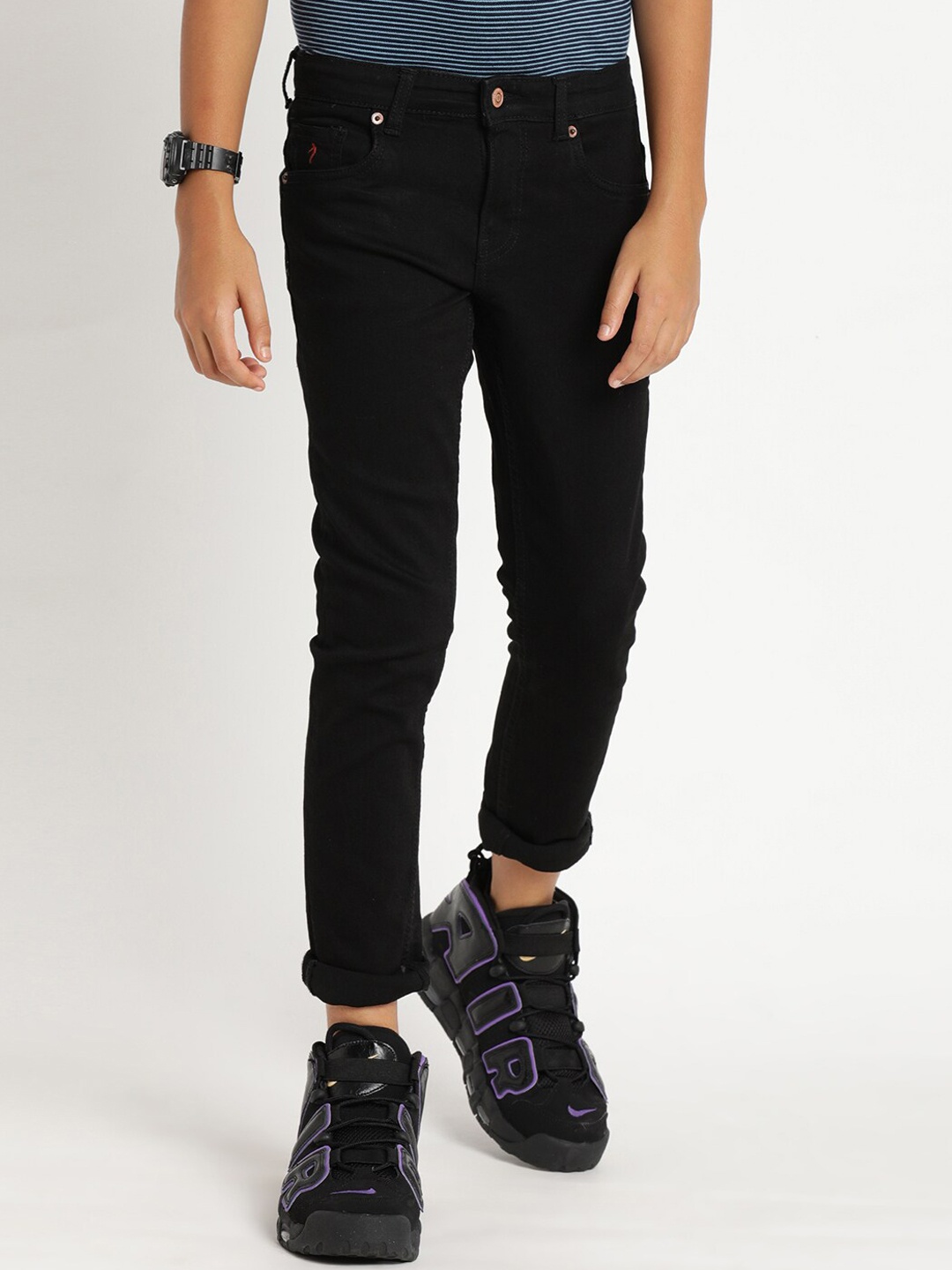 

Indian Terrain Boys Cotton Butch Jeans, Black