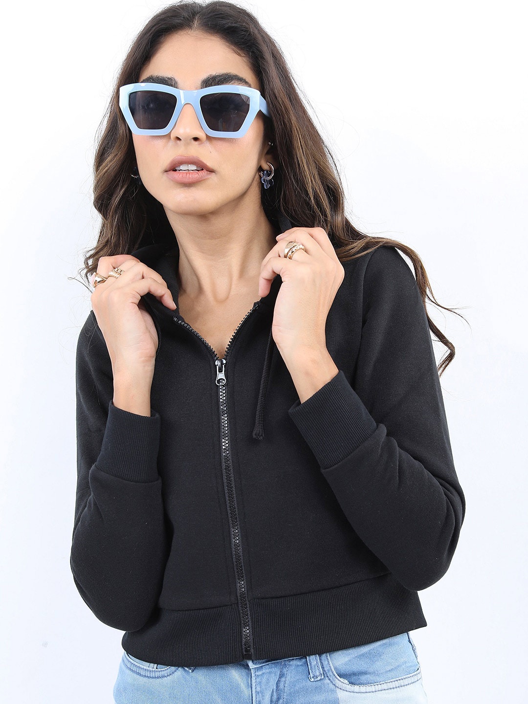 

KETCH Hooded Front-Open Sweatshirt, Black