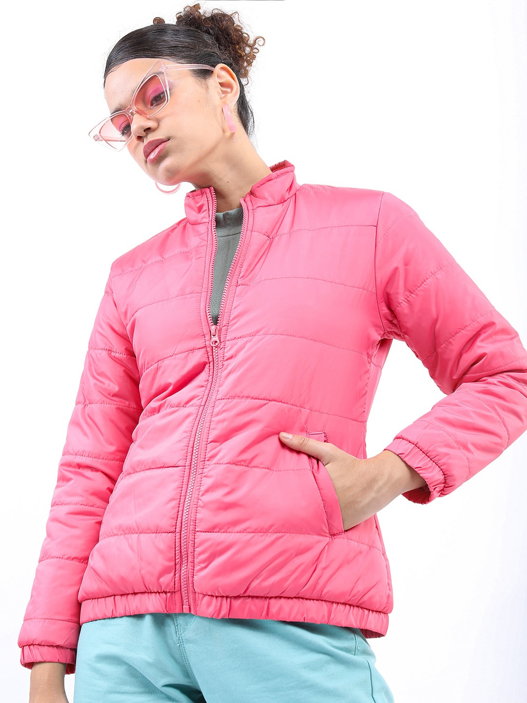 

KETCH Women Solid Long Sleeves Puffer Jacket, Pink